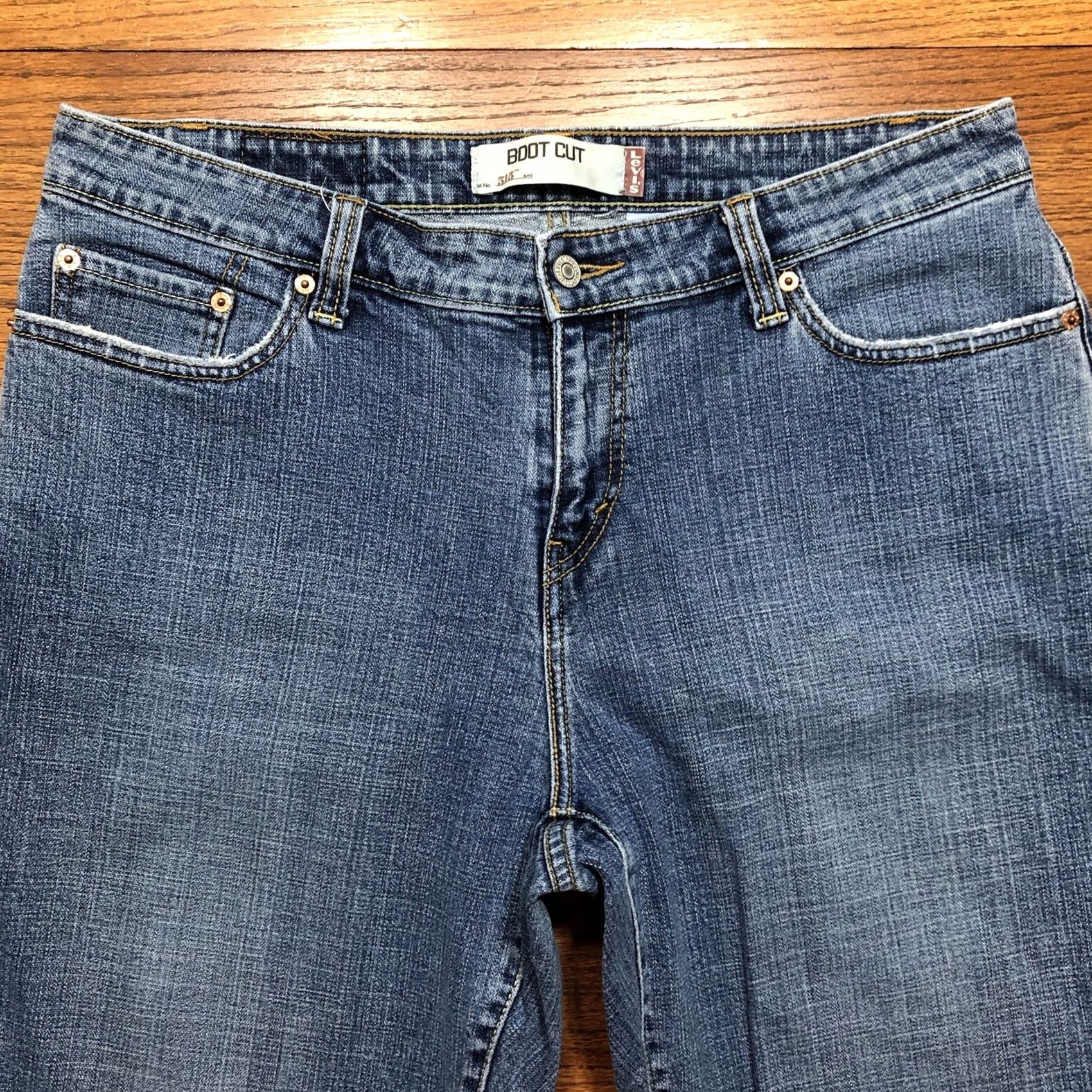 Levi's VINTAGE Levis 515 Womens Jeans Bootcut Blue Denim 16M 31.5 Inseam Western 90s Size 38" / US 16 / IT 52 - 4 Thumbnail