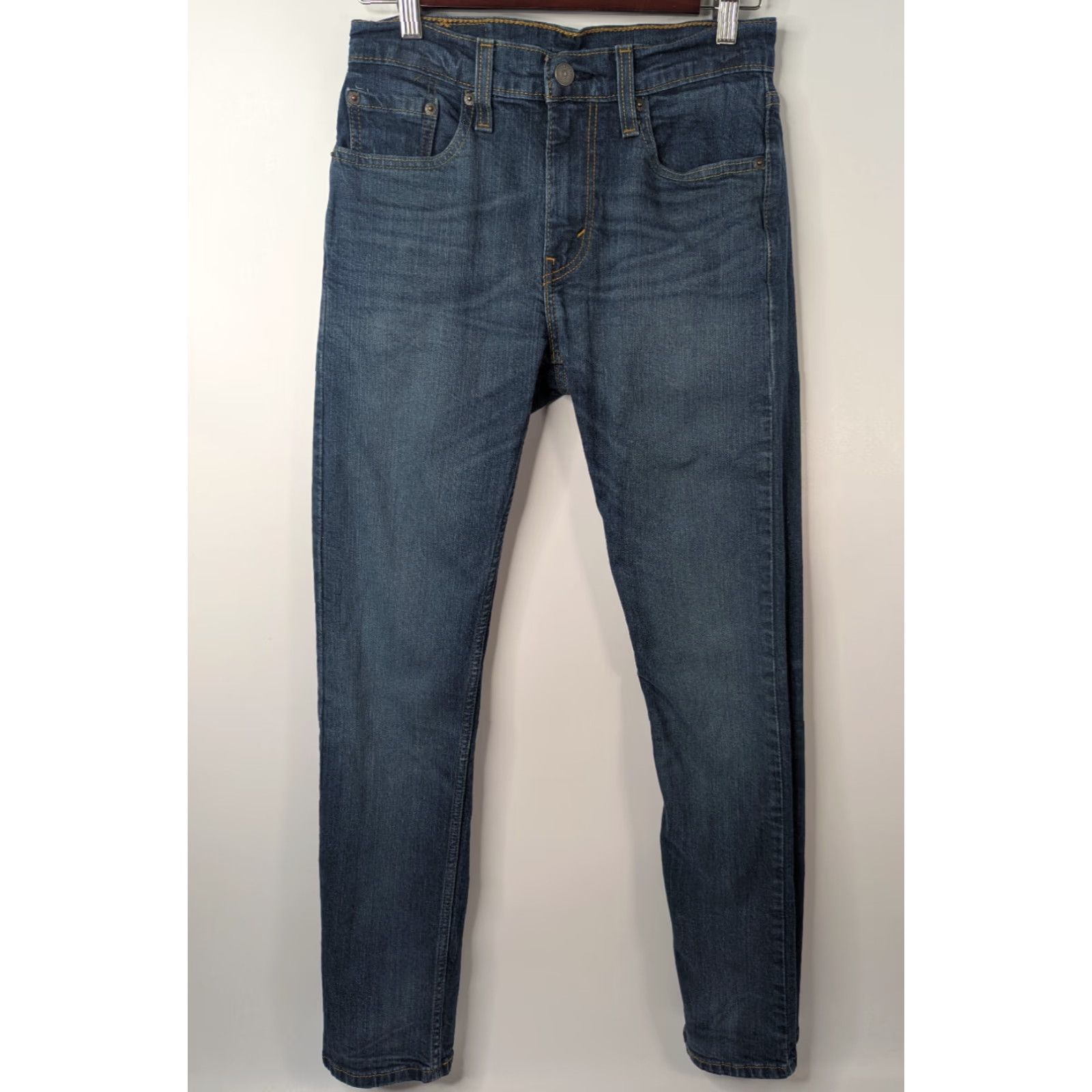 Levi's VINTAGE Levis 502 Jeans Mens 29x32 Straight Classic Cotton Denim Grunge Dark Blue Size US 28 / EU 44 - 3 Thumbnail