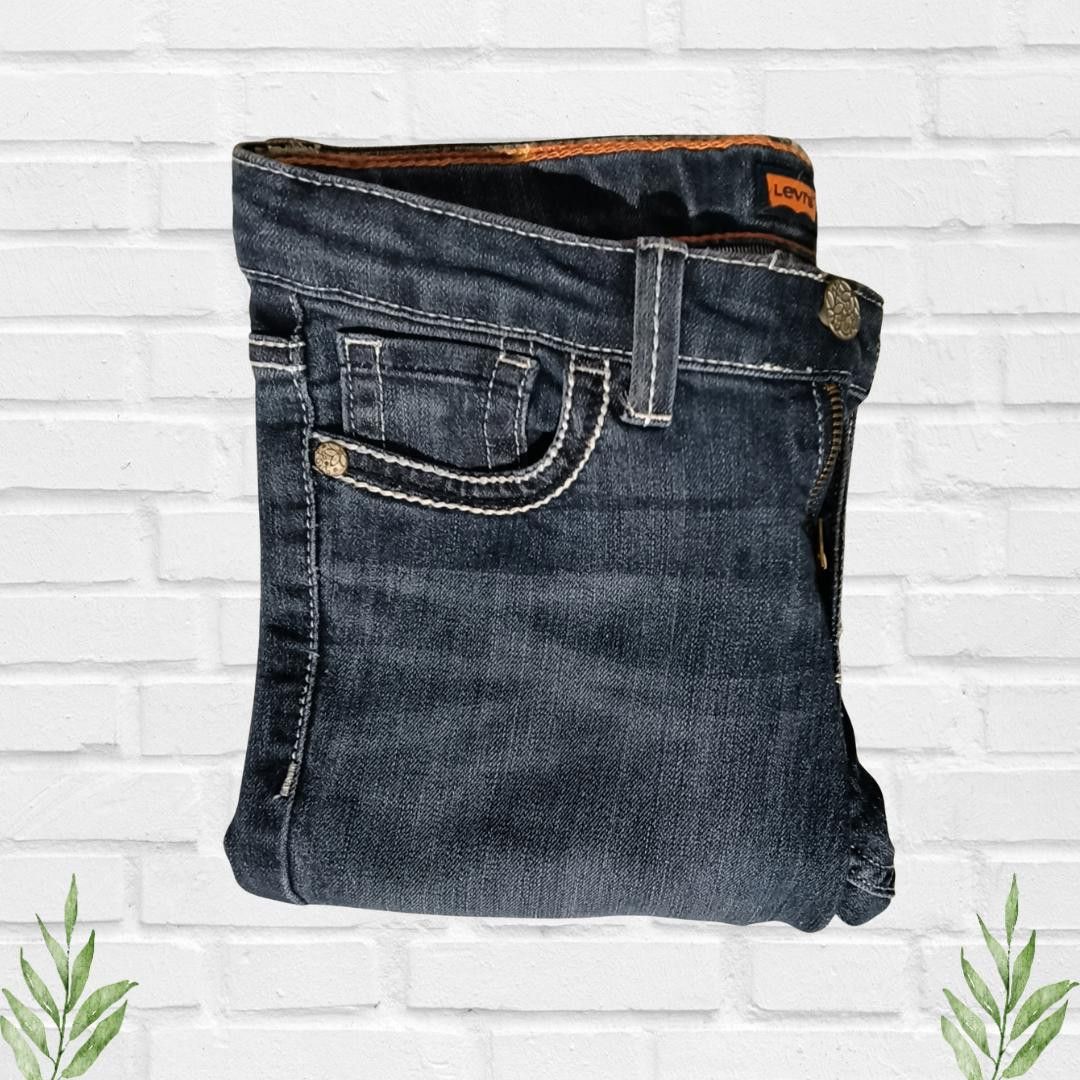 Levi's Stylish Girls Levi's Flare Jeans - Dark Wash Size 14 Size 24" / US 00 / IT 34 - 4 Thumbnail