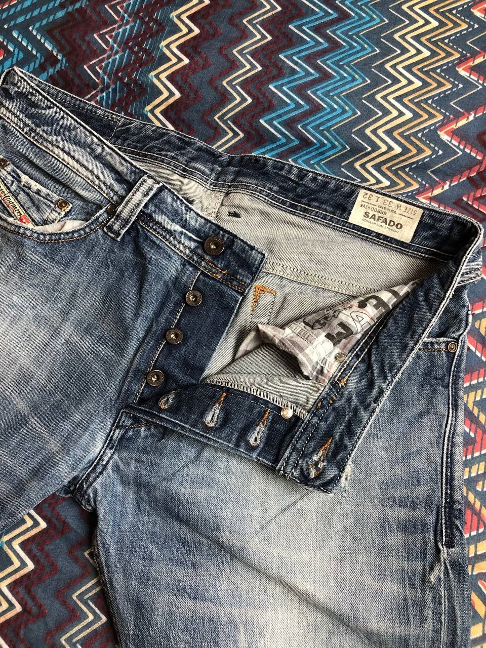 Diesel × Vintage Vintage Y2K Diesel Washed Distressed Denim Jeans Slim Size US 33 - 6 Thumbnail