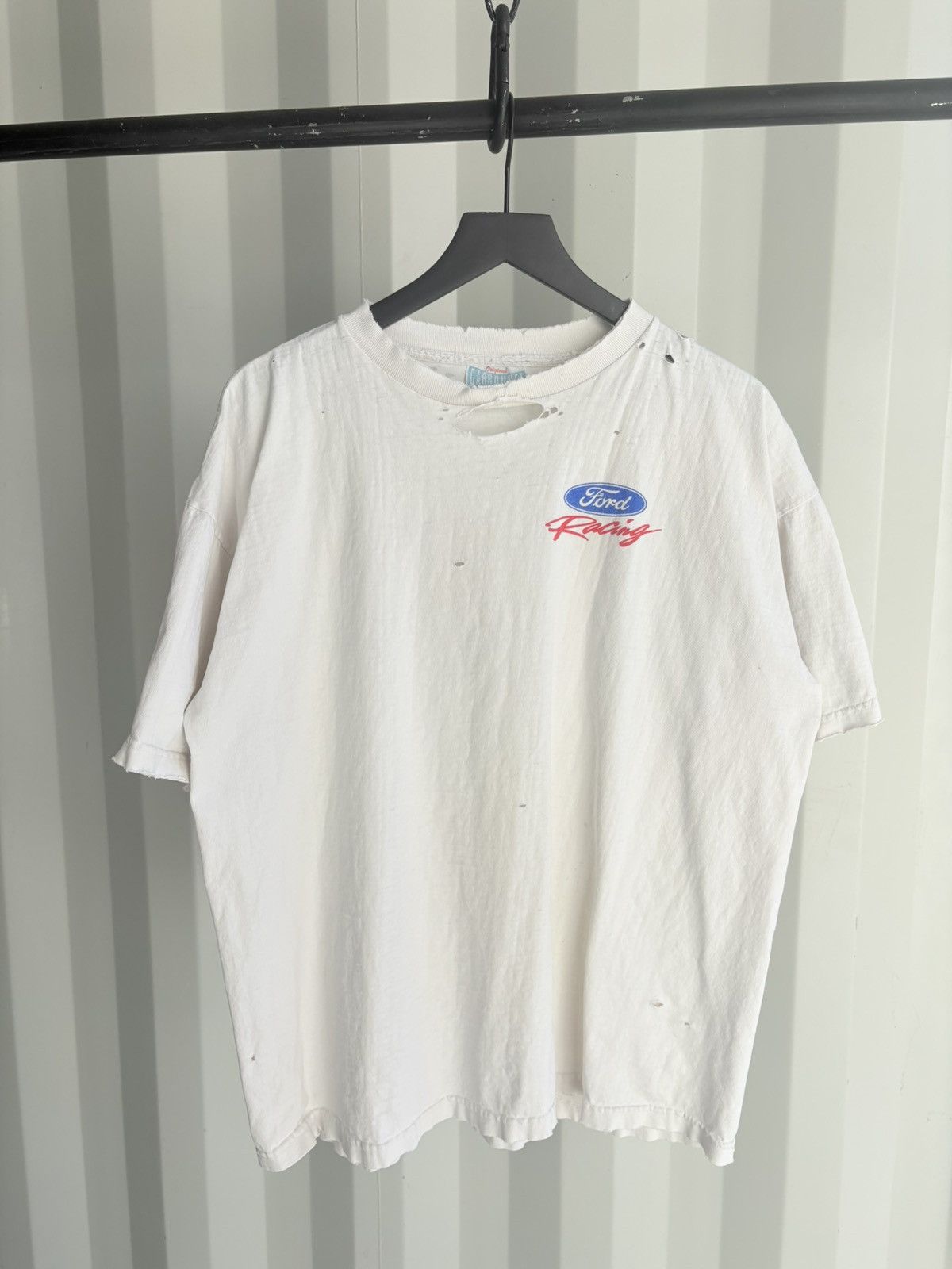 Vintage Thrashed Ford Racing Sun Faded Shirt Distressed Erd Grunge Size US XL / EU 56 / 4 - 1 Thumbnail