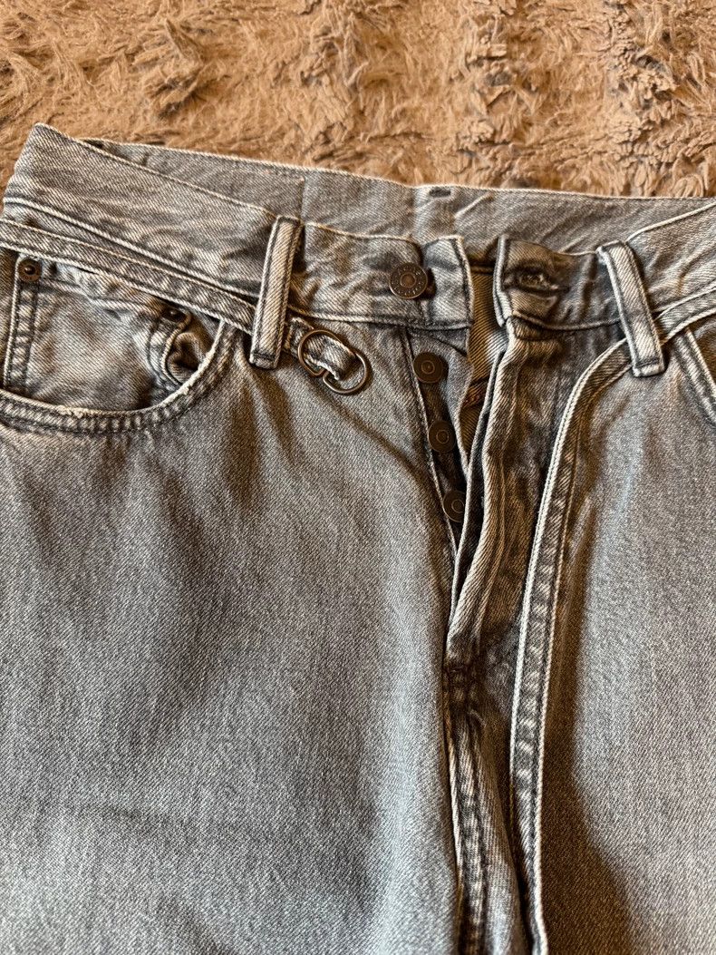 Acne Studios Acne Studios Wide-leg washed grey distressed belted jeans Size 25" / US 0 / IT 36 - 7 Thumbnail