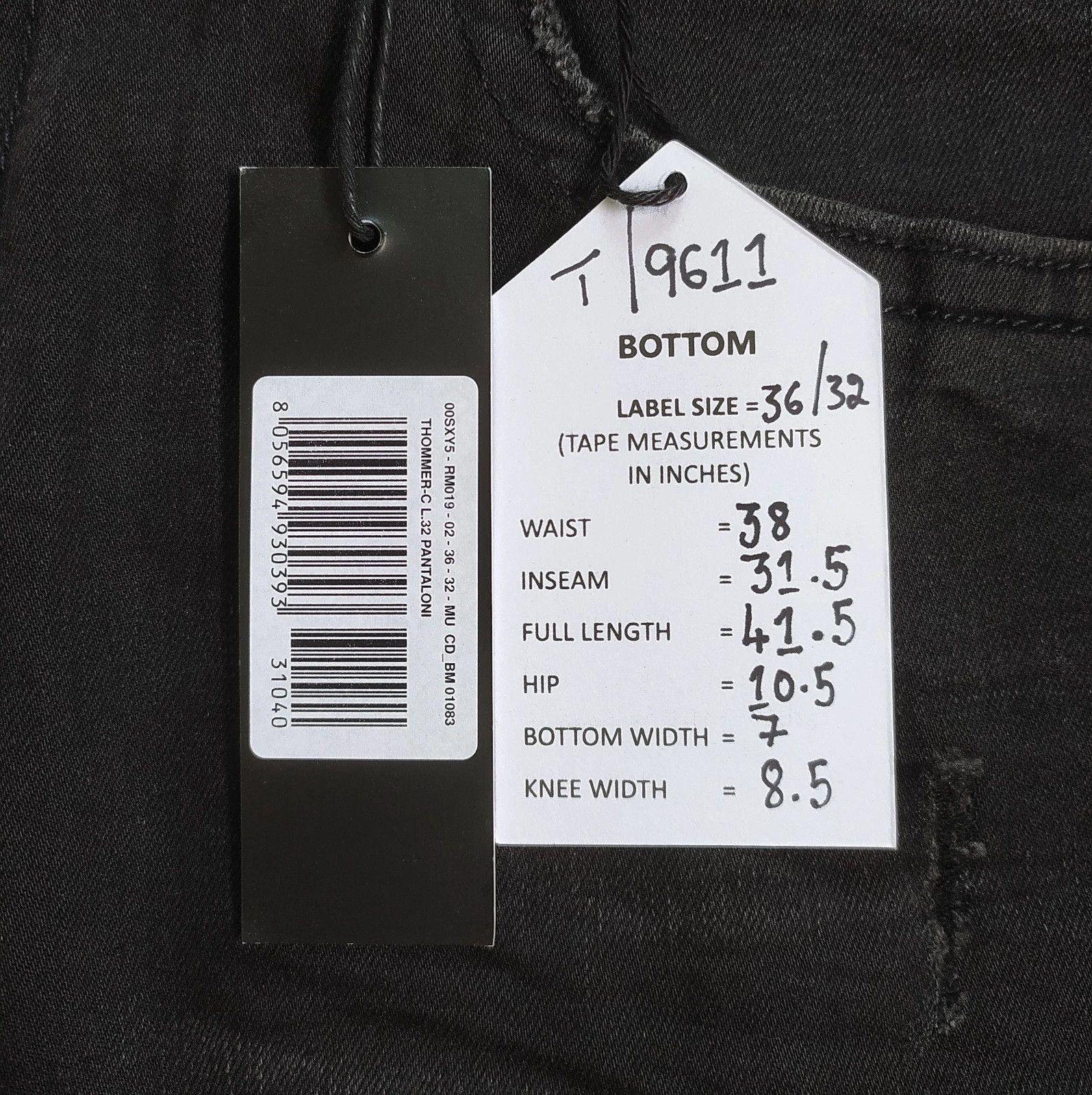 Diesel Diesel THOMMER-C L.32 MENS JEANS T/9611 Size US 36 / EU 52 - 6 Thumbnail