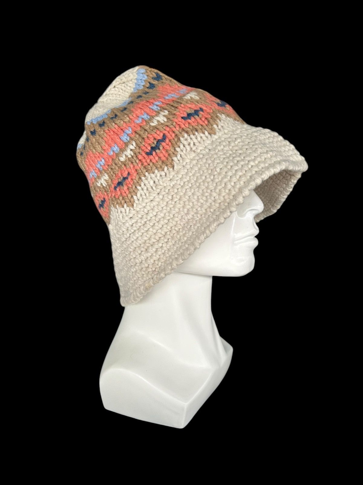 Japanese Brand × Kapital × Vintage Crochet Knitted handmade big Bucket Hats Rare☠️☠️ Size ONE SIZE - 6 Thumbnail