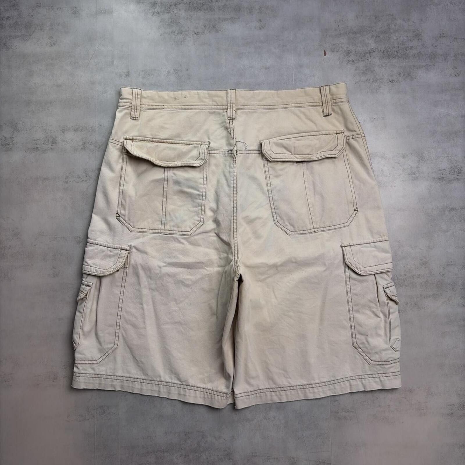 UNIONBAY Y2K Union Bay Grunge Baggy Cargo Distressed Skater Shorts Size US 36 / EU 52 - 3 Thumbnail