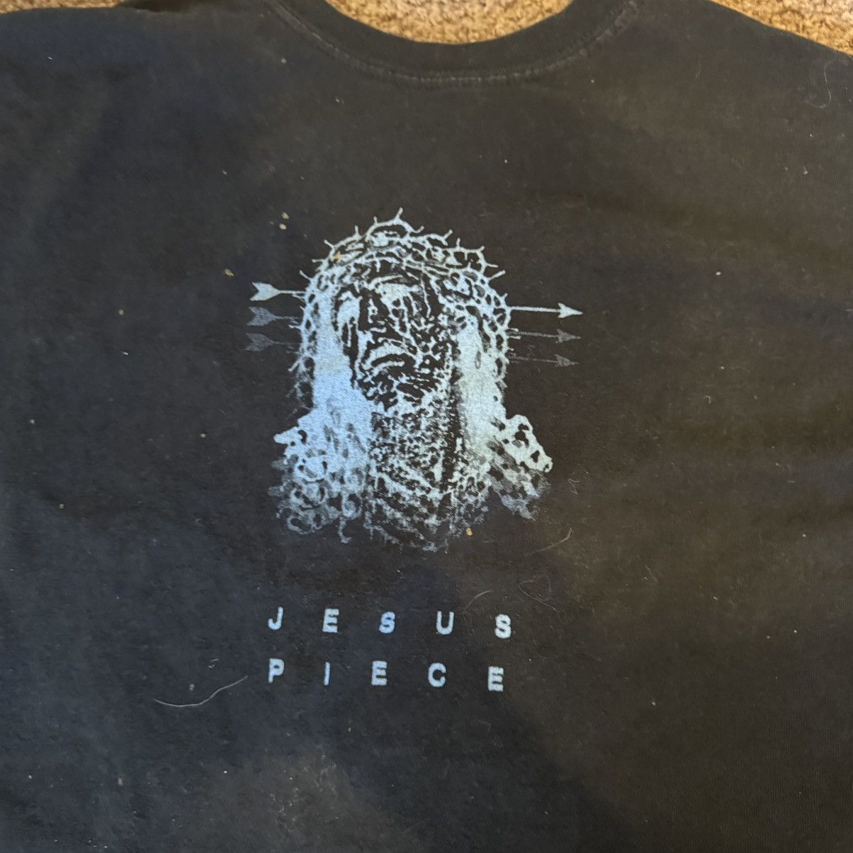 Gildan jesus piece 'a raging mind offers no peace' t shirt - black Size US XL / EU 56 / 4 - 2 Thumbnail