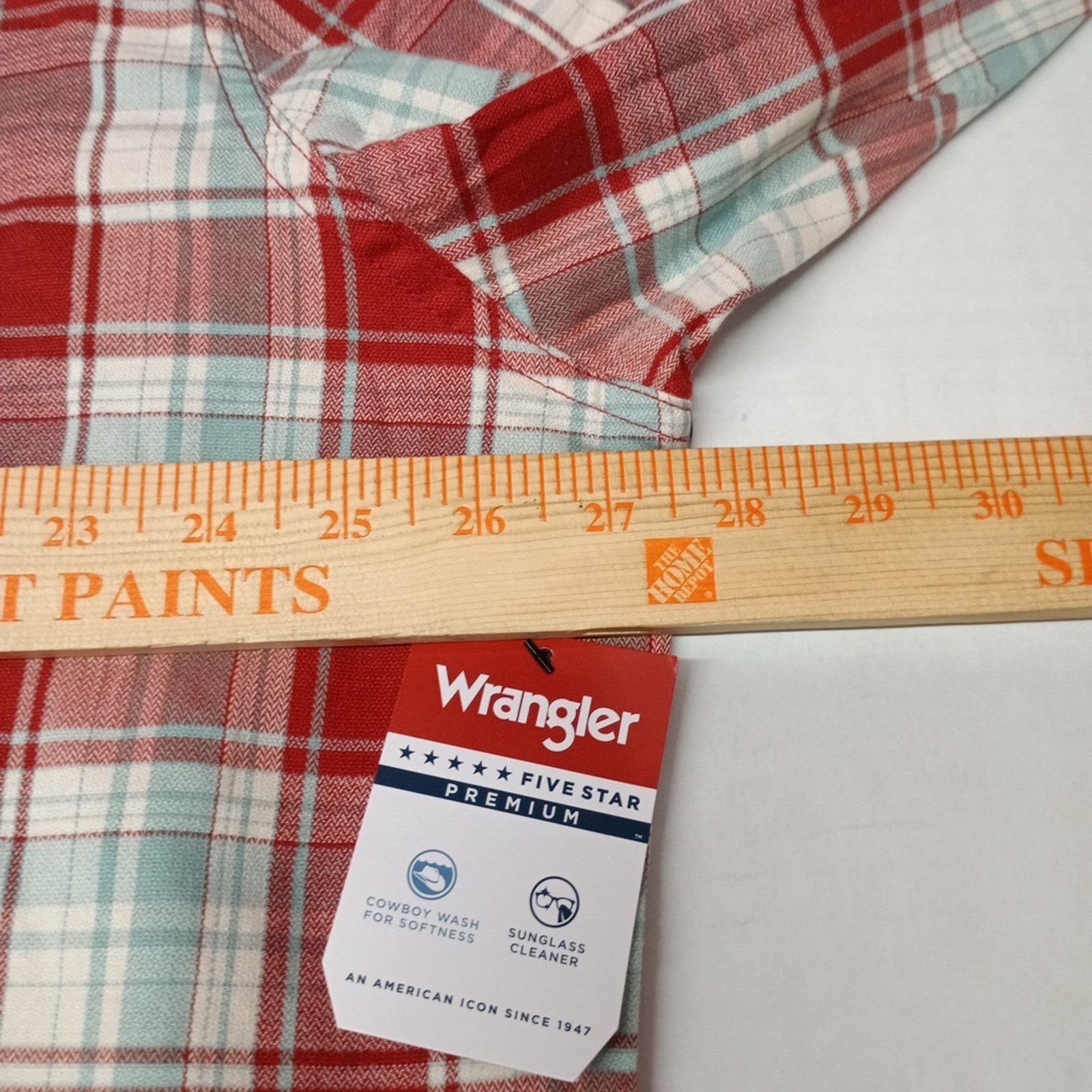 Wrangler Wrangler Cowboy Wash Shirt Men's Size 2XL Red Sky Blue Plaid Size US XXL / EU 58 / 5 - 5 Thumbnail