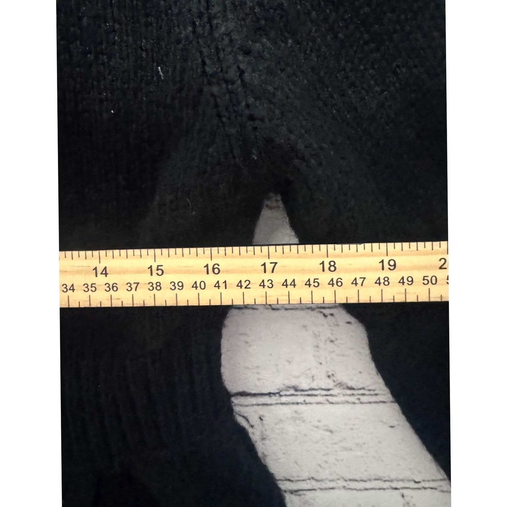 Vintage Pixie Black Knit Cardigan Sweater Jacket Women M Balloon Sleeve Button Front Size M / US 6-8 / IT 42-44 - 5 Thumbnail