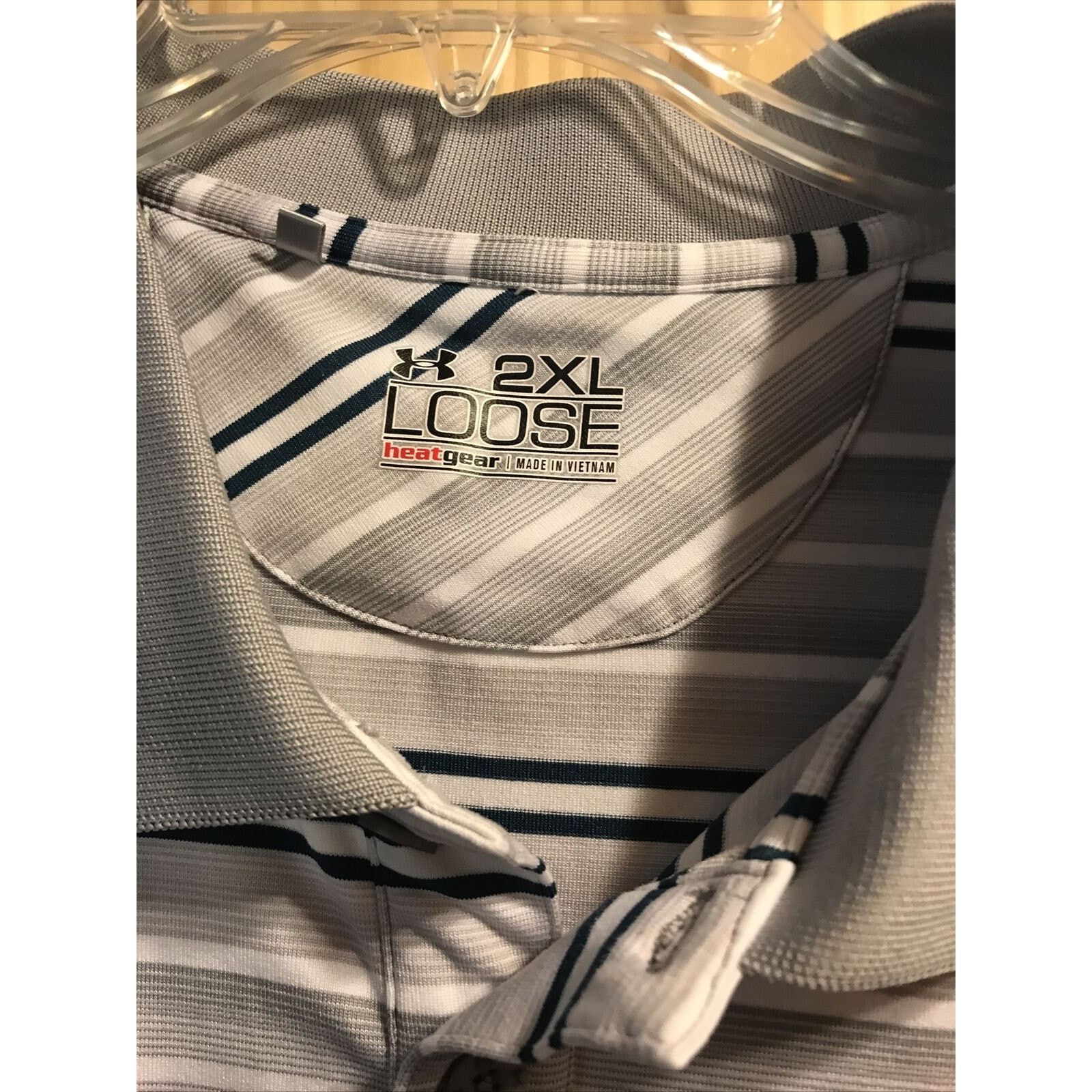 Under Armour Under Armour Heat Gear Mens XXL Striped Polyester Polo Shirt Size US XXL / EU 58 / 5 - 2 Thumbnail