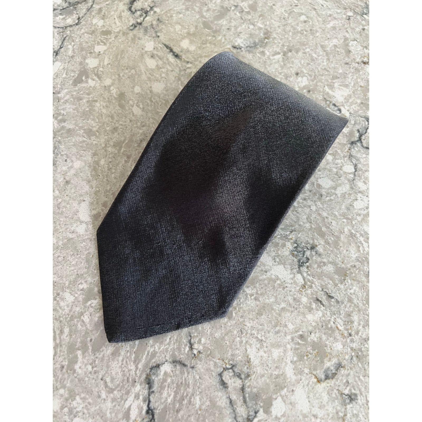 Alfani Alfani Neck Tie Silk Blend Made in Italy Shimmering Gray Size ONE SIZE - 1 Thumbnail