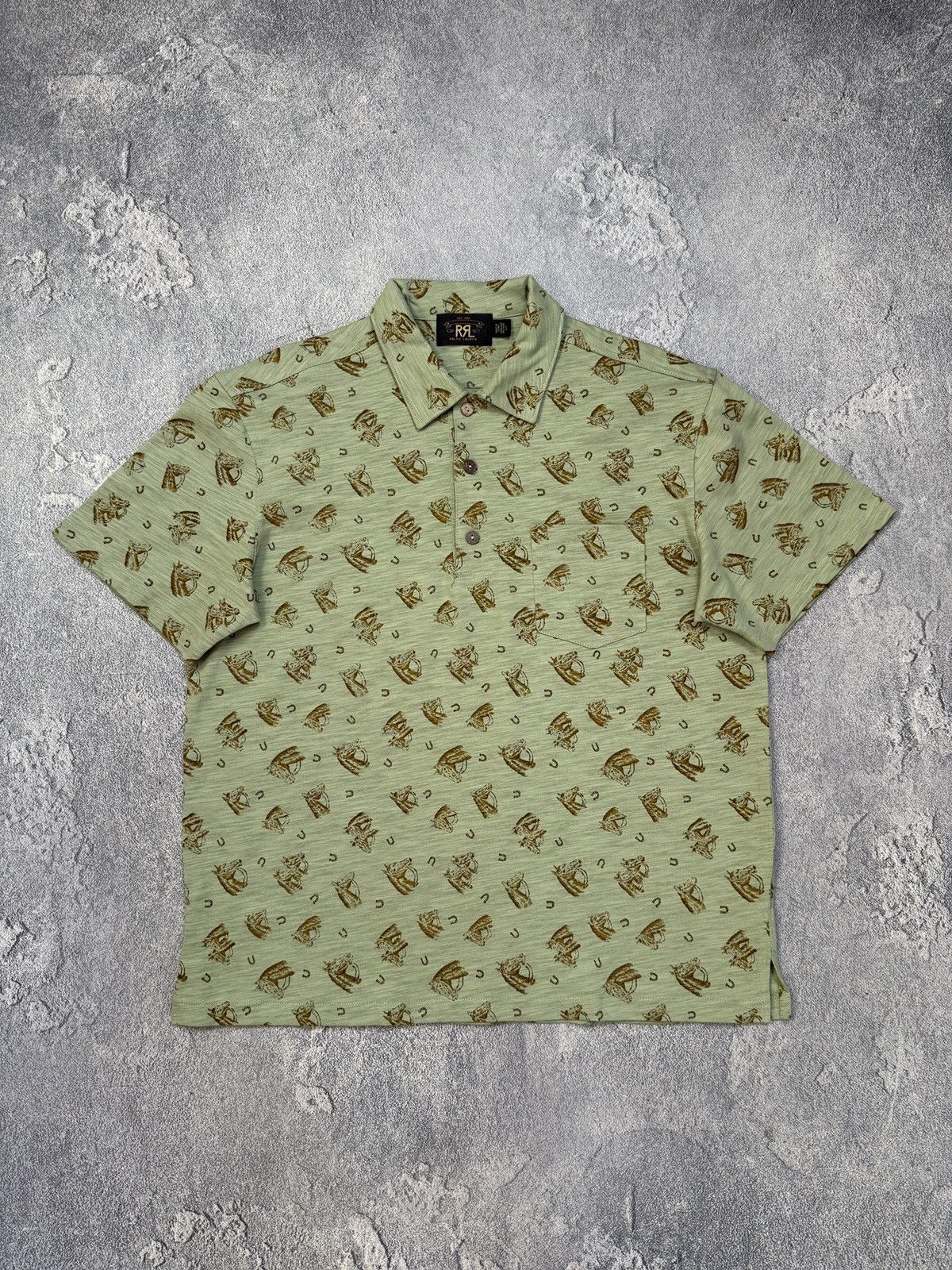 Polo Ralph Lauren Double RL Seasons Monogram Horse Tee Size US L / EU 52-54 / 3 - 1 Thumbnail