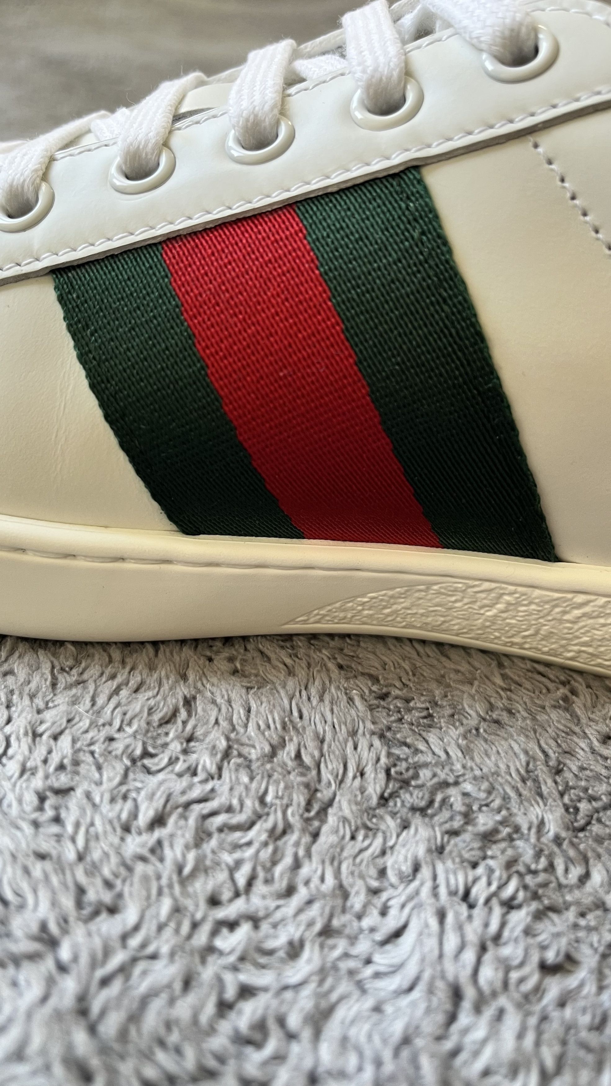 Gucci Gucci Ace Embroidered Snake Sneakers – White Size US 9 / EU 42 - 8 Thumbnail