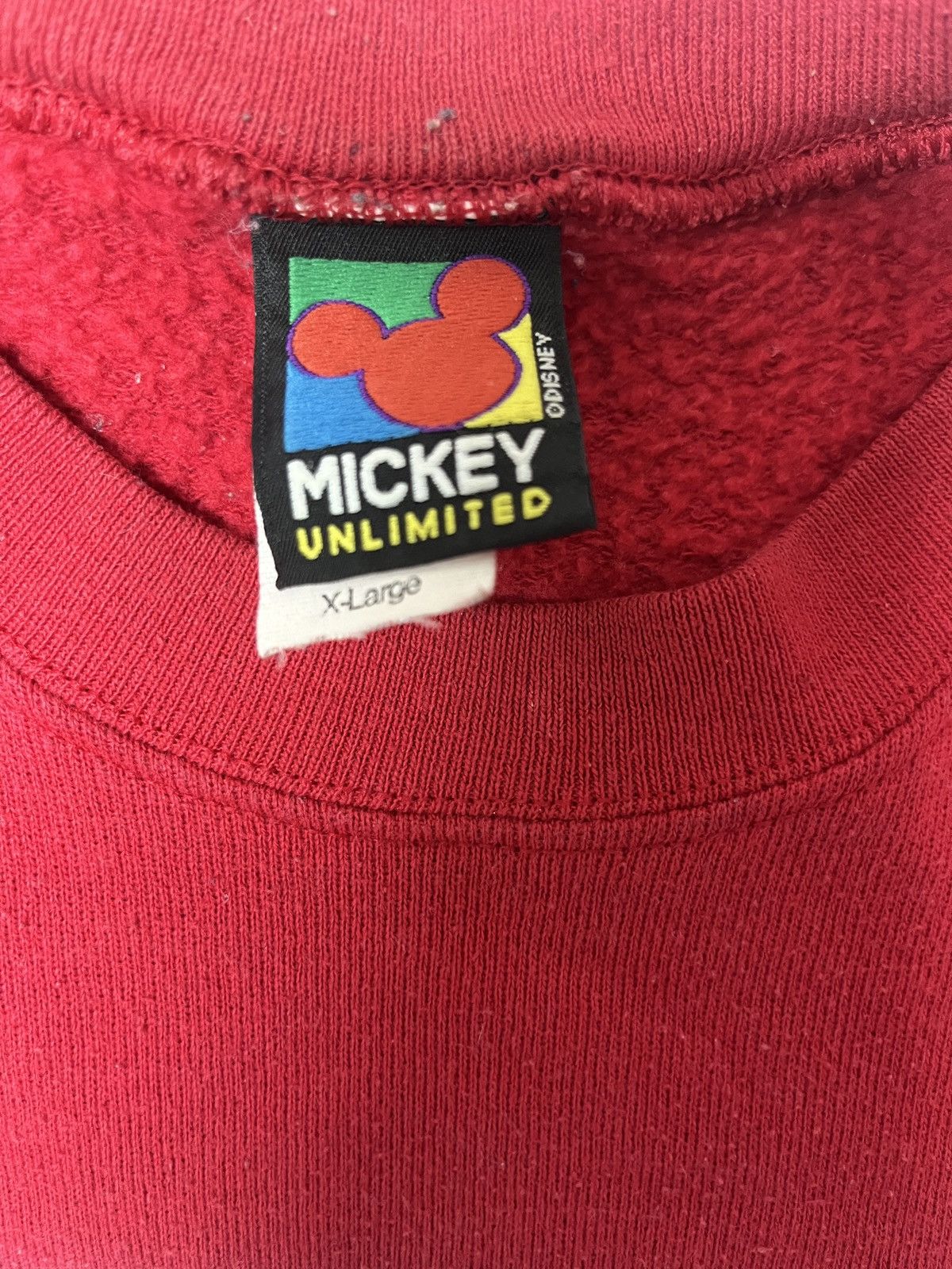 Disney × Vintage Vintage Mickey Mouse Sweatshirt Red Size US XL / EU 56 / 4 - 3 Thumbnail