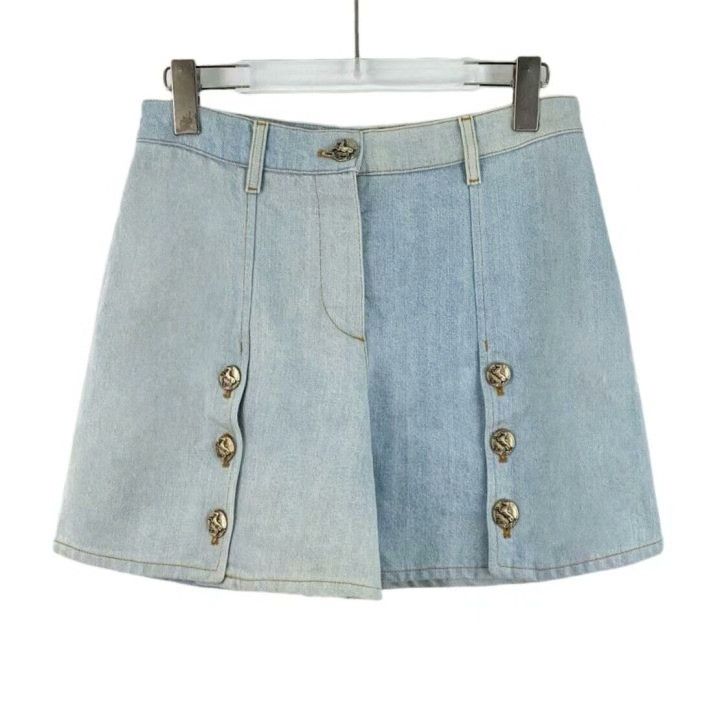 Chanel Chanel Light Blue Cotton Denim Shorts Size 38" / US 16 / IT 52 - 1 Thumbnail