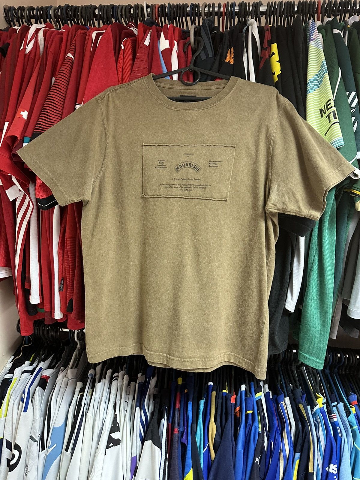 Maharishi Maharishi Mens Olive Centre Graphic Print Logo T-Shirt Size US S / EU 44-46 / 1 - 2 Thumbnail