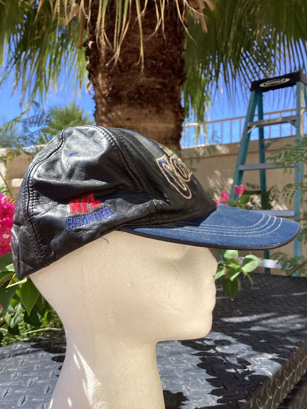 NFL Vintage 90s NFL Dallas Cowboys leather USA made snapback hat Size ONE SIZE - 2 Thumbnail