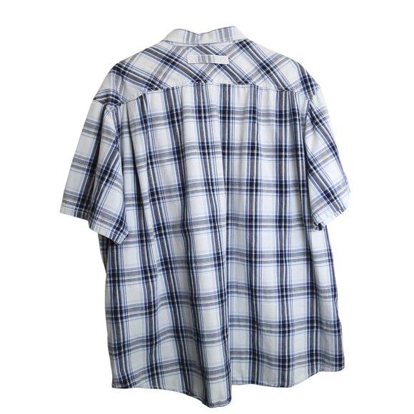 Duluth Trading Company Duluth Trading Co. Men's Free Swingin' Chambray Plaid Shirt Size US XXL / EU 58 / 5 - 3 Thumbnail