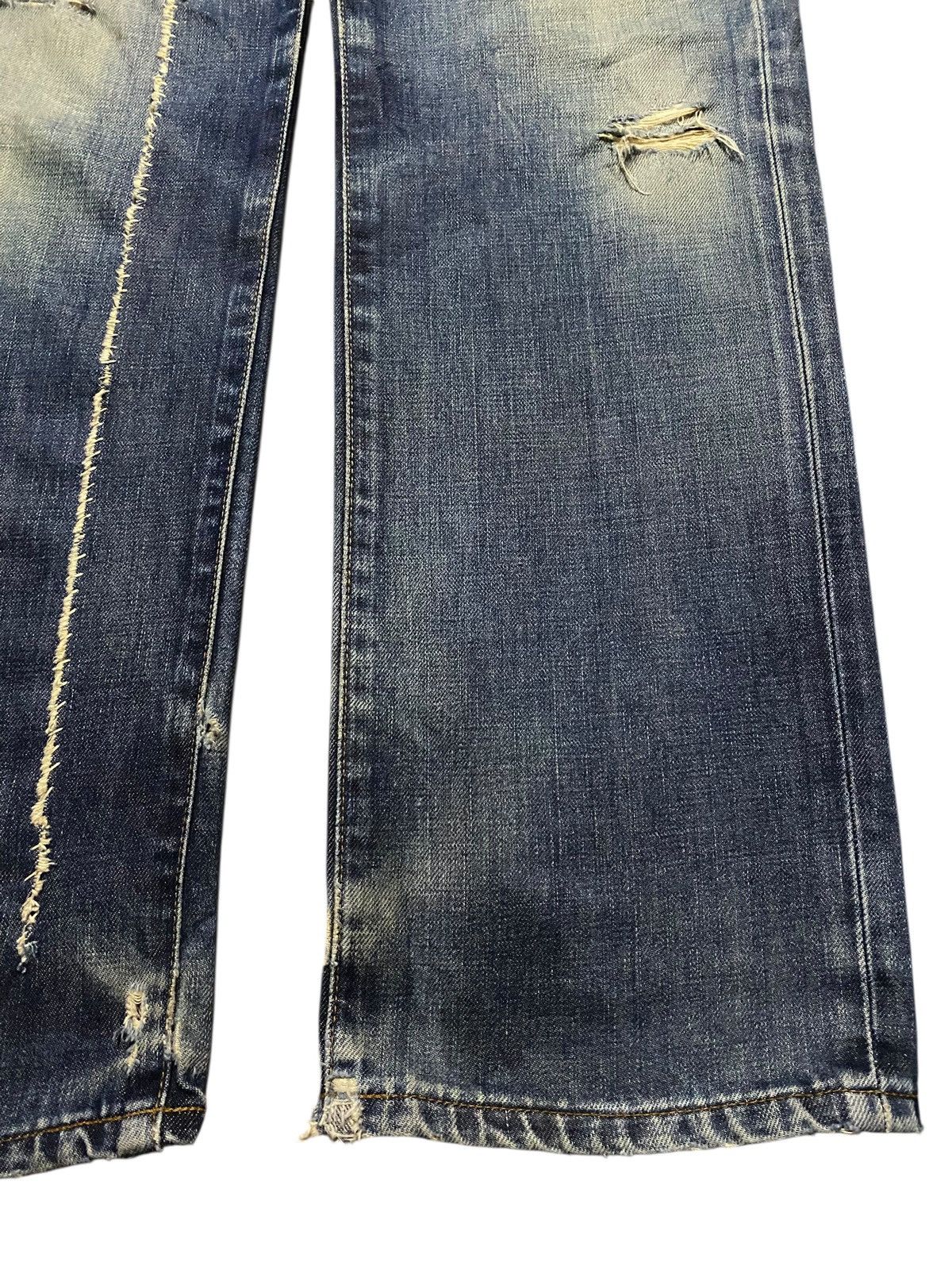 Edwin Vintage Japanese Edwin 503 Distressed Mud Wash Loose Jeans Size US 30 / EU 46 - 10 Thumbnail