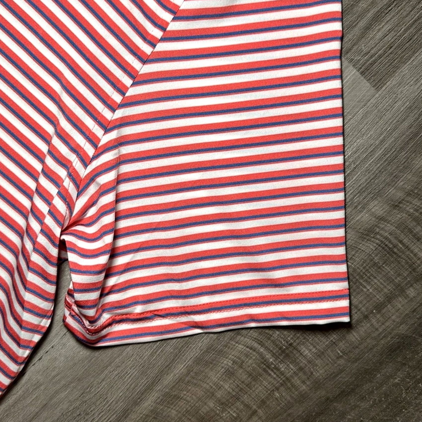 Southern Tide Southern Tide Polo - 2XL Men Red Gulf Stripe Driver Shirt Size US XXL / EU 58 / 5 - 4 Thumbnail