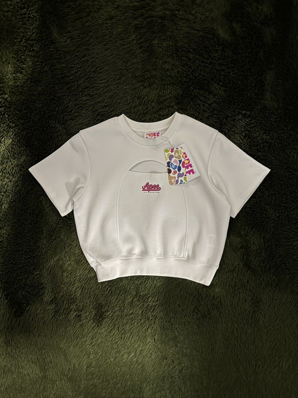 Aape [S] AAPE by A Bathing Ape Cropped Sweat Top White Size S / US 4 / IT 40 - 1 Thumbnail