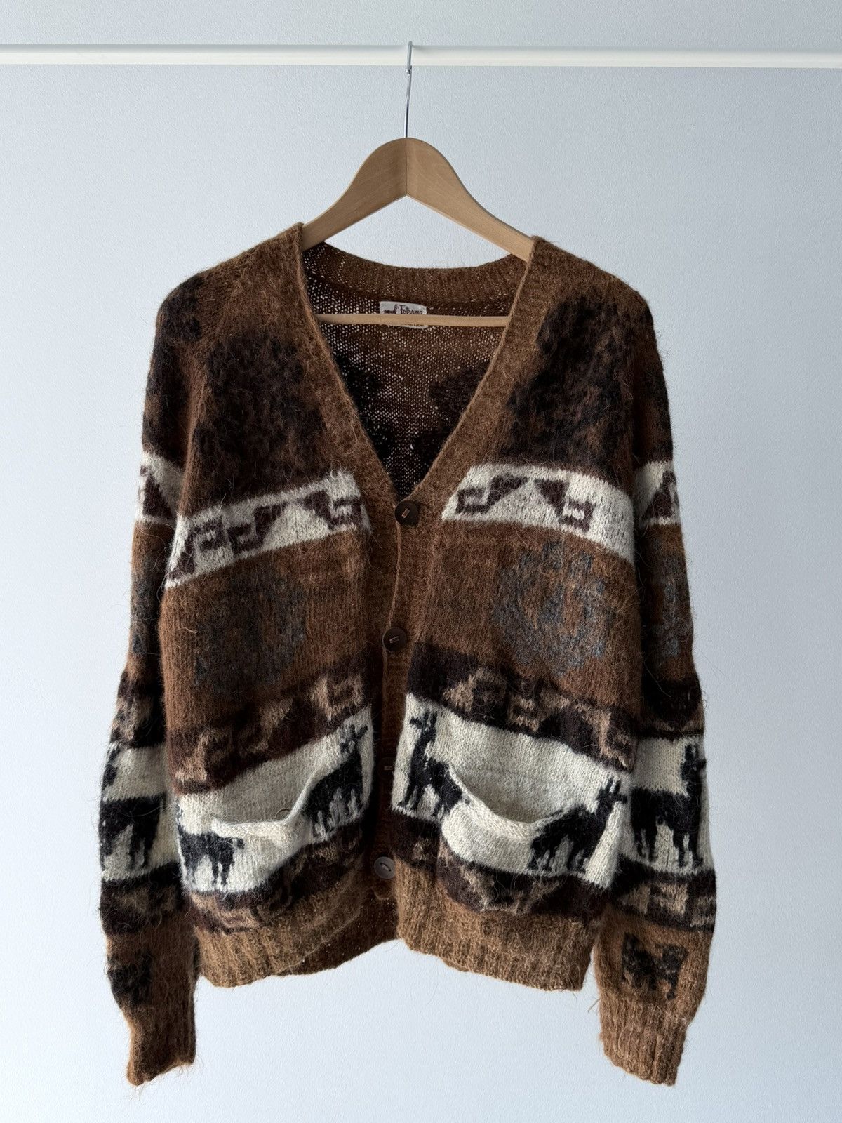 Vintage Vintage 70s Alpaca Wool Cardigan Sweater Size US M / EU 48-50 / 2 - 1 Thumbnail