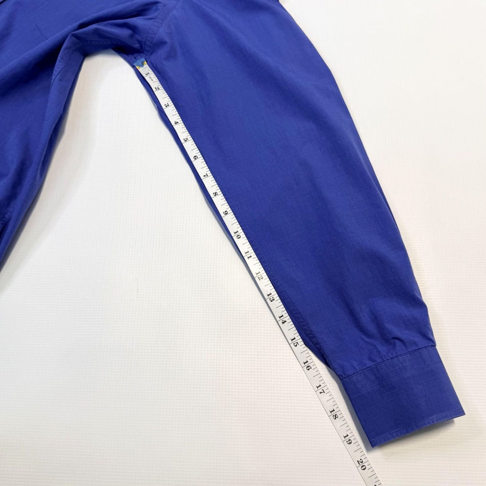 Hugo Boss VINTAGE Boss Dress Shirt Mens 16 Blue Regular Fit 100% Cotton Long Sleeve Portugal Size 42R - 7 Thumbnail
