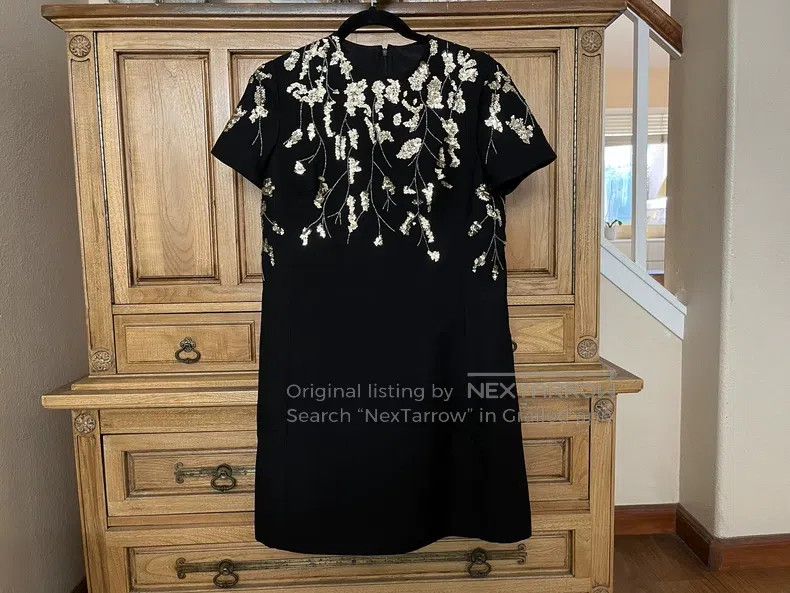 Valentino Valentino Black and gold dress Size S / US 4 / IT 40 - 2 Thumbnail