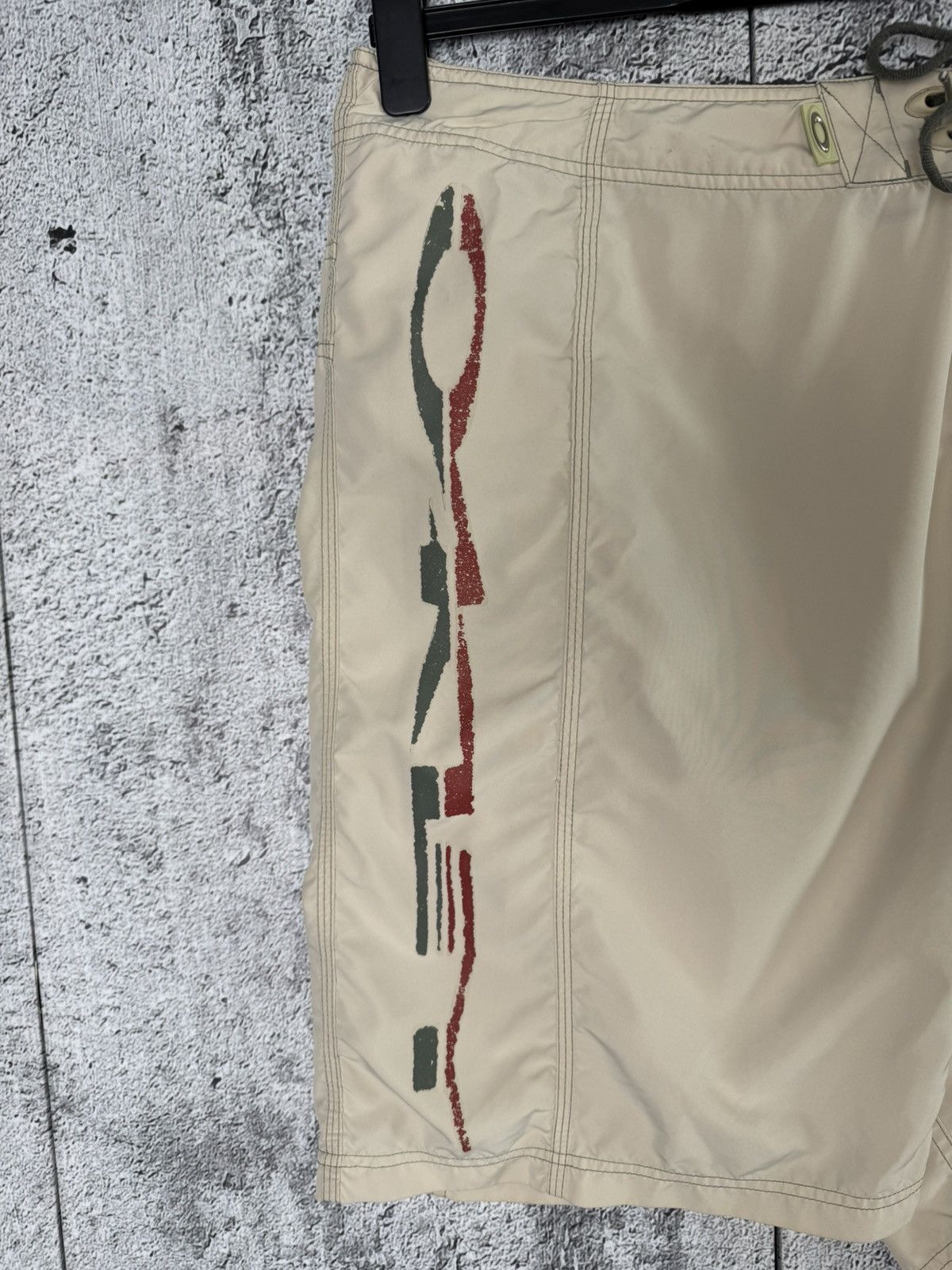 Oakley Vintage Oakley Beige Board Shorts Surf Swim Trunks Big Logo Size US 34 / EU 50 - 4 Thumbnail