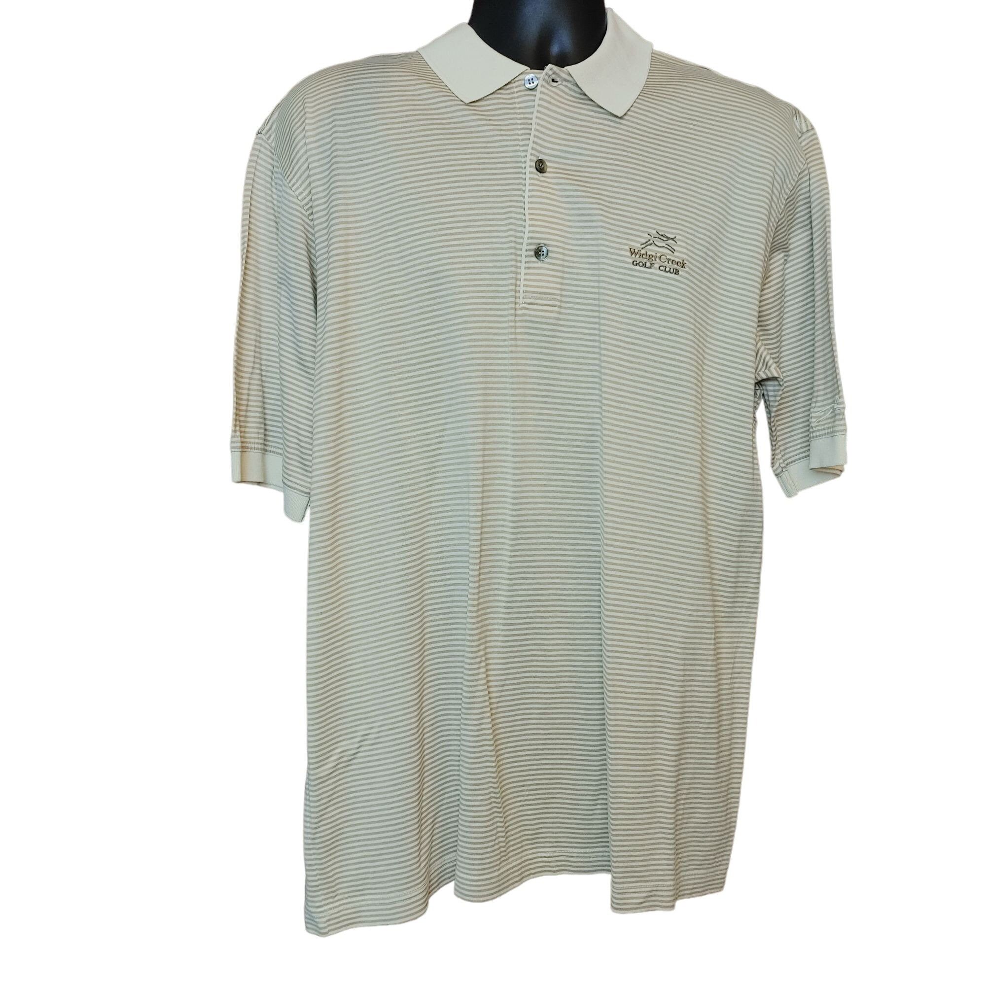 Other SLAZENGER Widgi Creek Golf Club Mens L Tan Striped Polo Golf Size US L / EU 52-54 / 3 - 1 Thumbnail