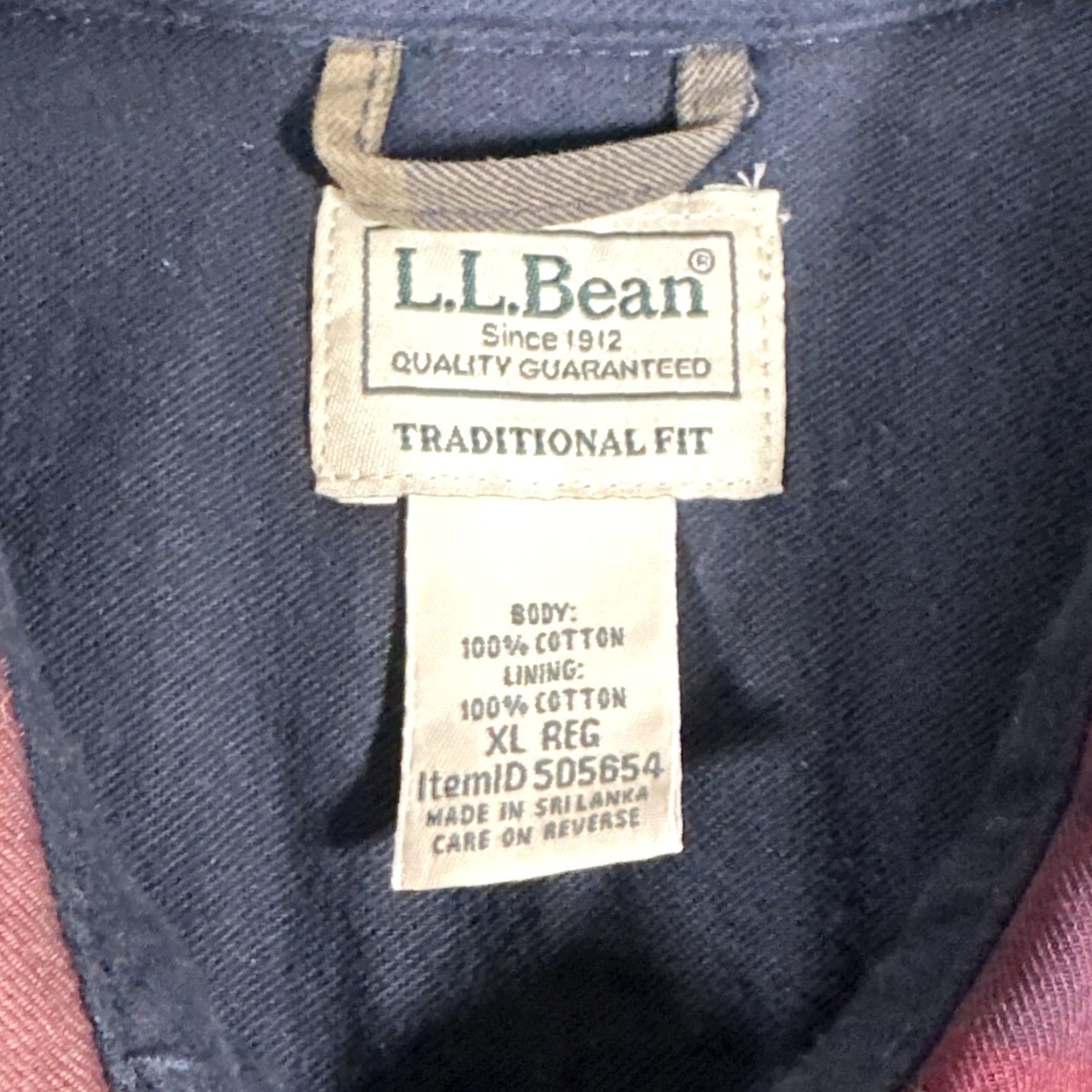 Vintage VINTAGE LL Bean Hurricane Shirt Mens XL Red Blue Plaid Flannel Lined Cotton Canvas Chore Size US XL / EU 56 / 4 - 2 Thumbnail