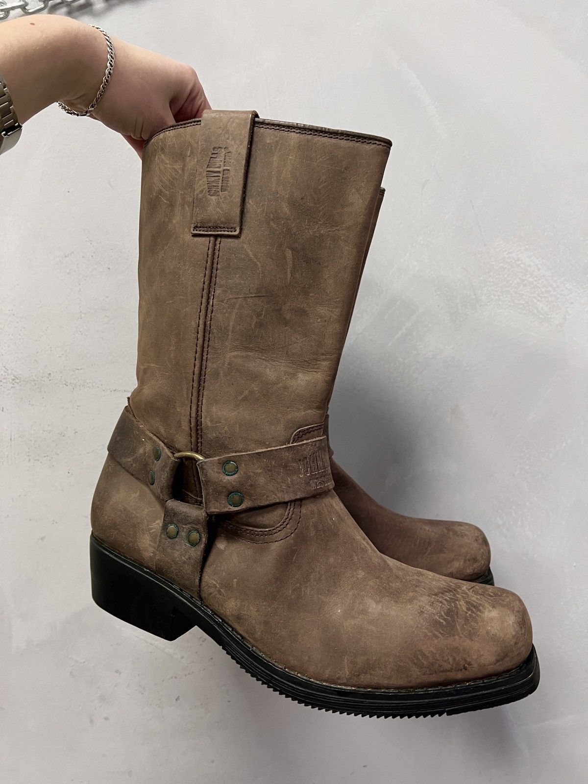 Western Rise Retro vintage guidi style leather moto boots Harley Davidson Size US 11 / EU 44 - 1 Thumbnail