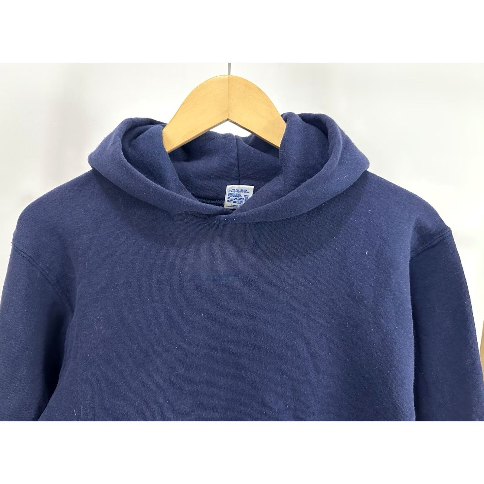 Russell Athletic VTG Russell Athletic Navy Blue Boxy Hoodie Sweatshirt M USA Menshoodie Size US M / EU 48-50 / 2 - 5 Thumbnail