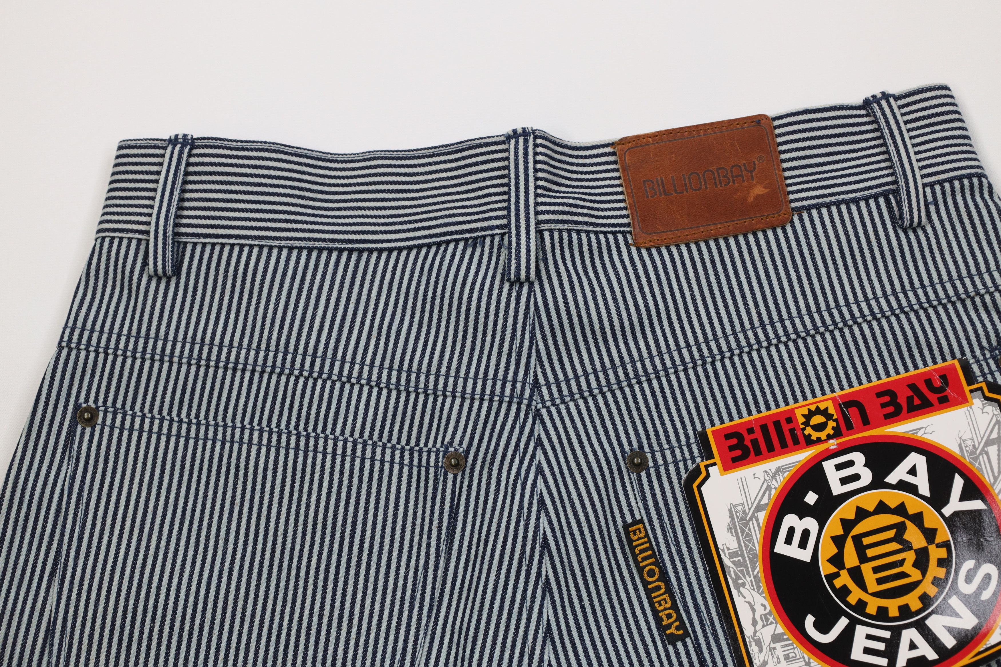 Vintage Deadstock Vintage 90s Streetwear Hickory Striped Jean Shorts Size US 32 / EU 48 - 9 Thumbnail