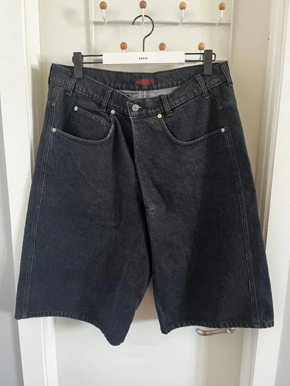 LUU DAN Luu Dan Denim Twist Shorts Size US 34 / EU 50 - 1 Thumbnail