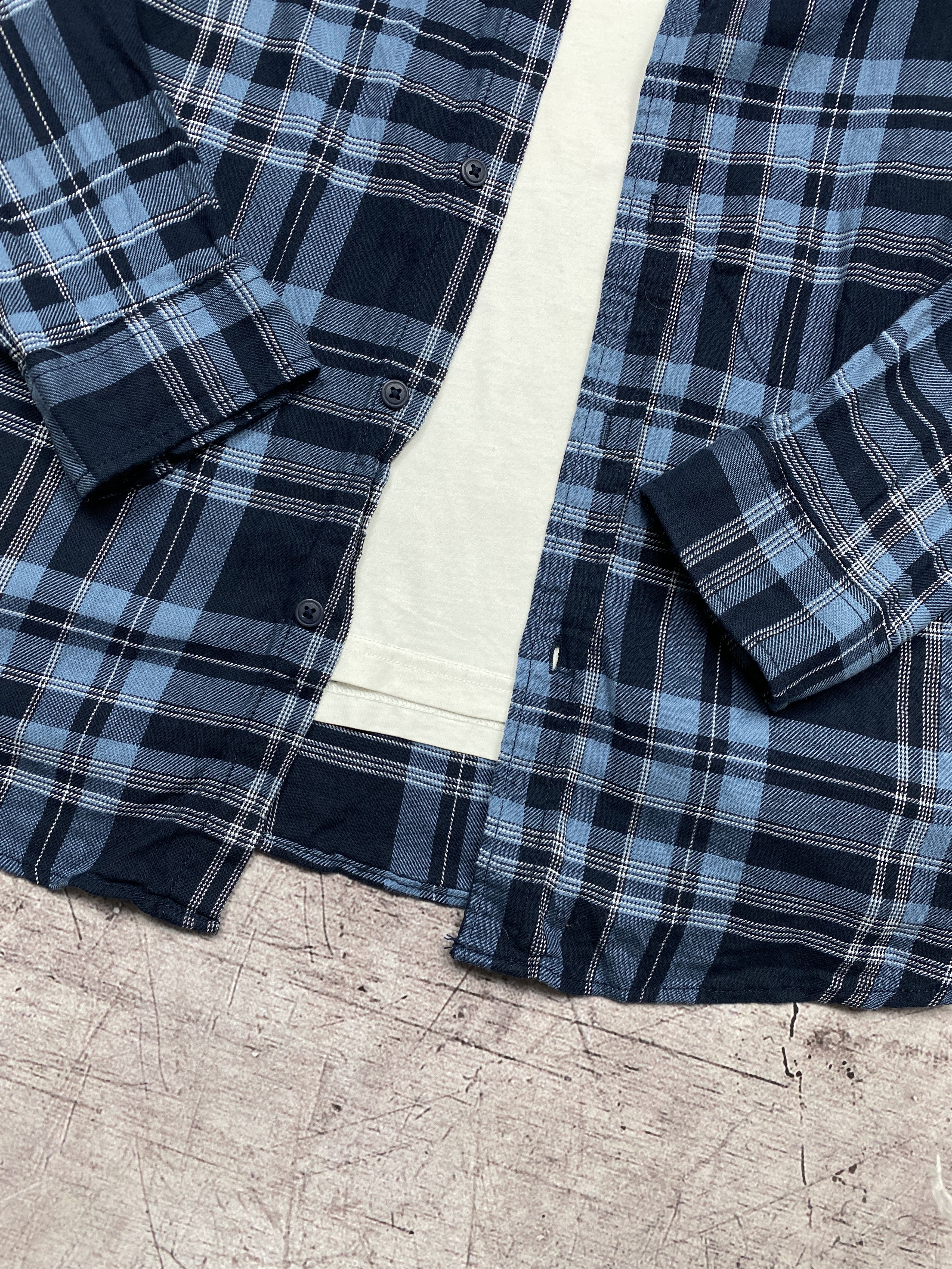 Flannel × Vintage Vintage Mens Flannel Plaid Shirt Y2K Size US L / EU 52-54 / 3 - 3 Thumbnail