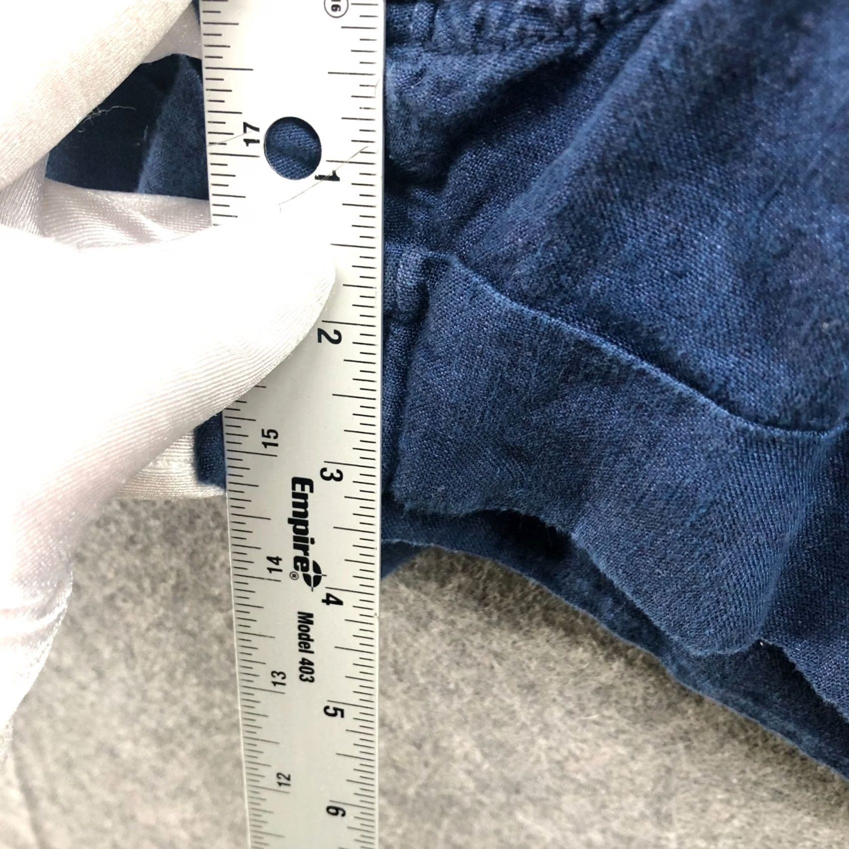 Mango MNG Mango 100% Linen Pull On Shorts Womens XL Blue High Rise Paper Bag Linen Shorts Size 40" / US 18 - 6 Thumbnail