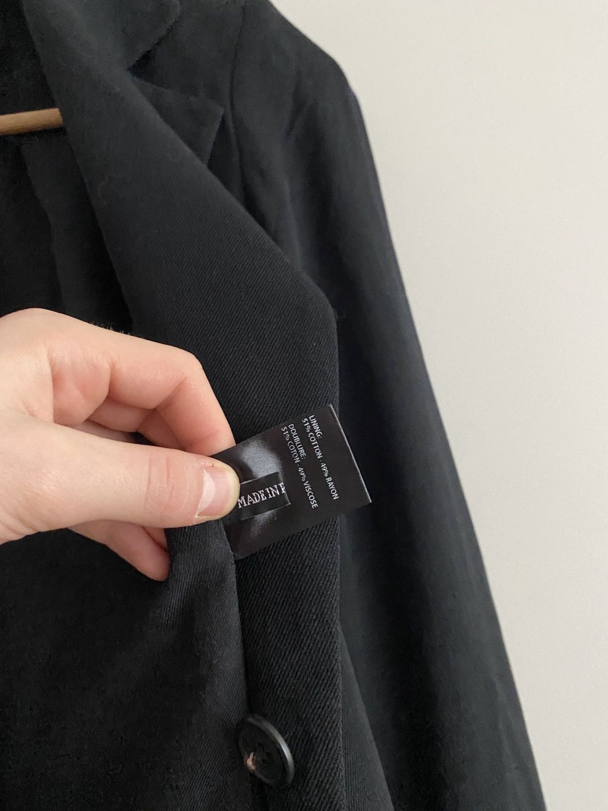 Ann Demeulemeester Ann Demeulemeester avantgarde black coat with asymmetric cut Size XS / US 0-2 / IT 36-38 - 7 Thumbnail