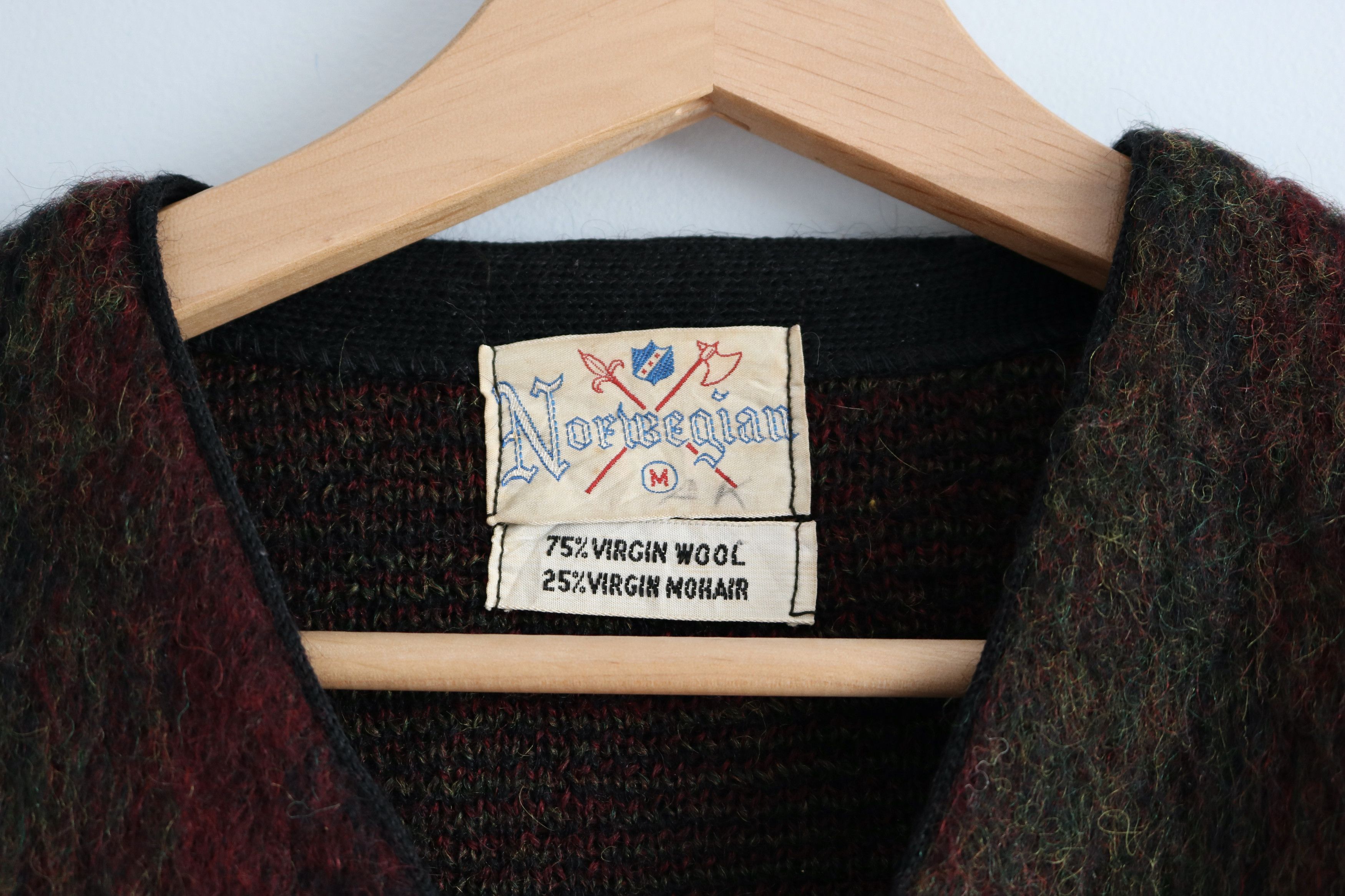 Vintage Rare Vintage Mohair Stripe Cardigan 60s Size US M / EU 48-50 / 2 - 2 Thumbnail