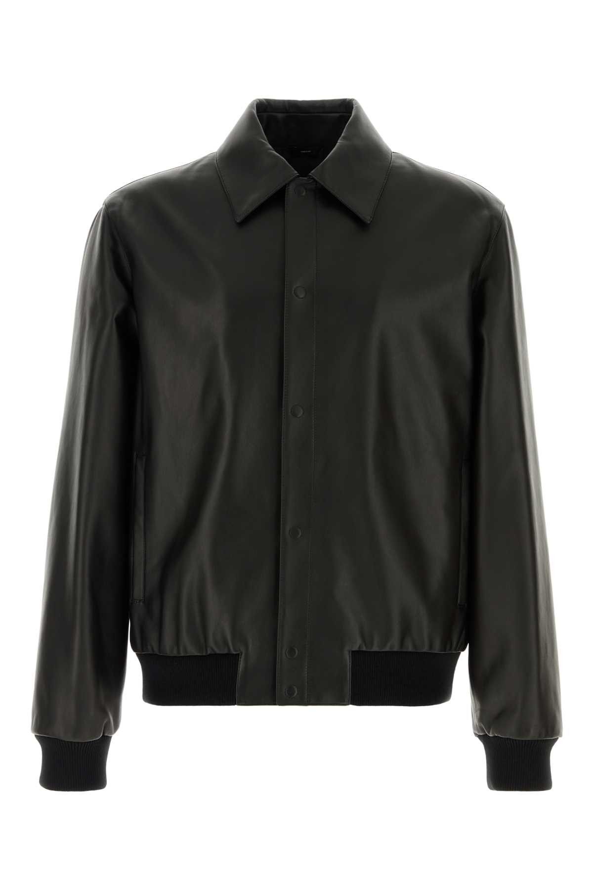 Fendi Black Leather Bomber Jacket Size US L / EU 52-54 / 3 - 1 Thumbnail