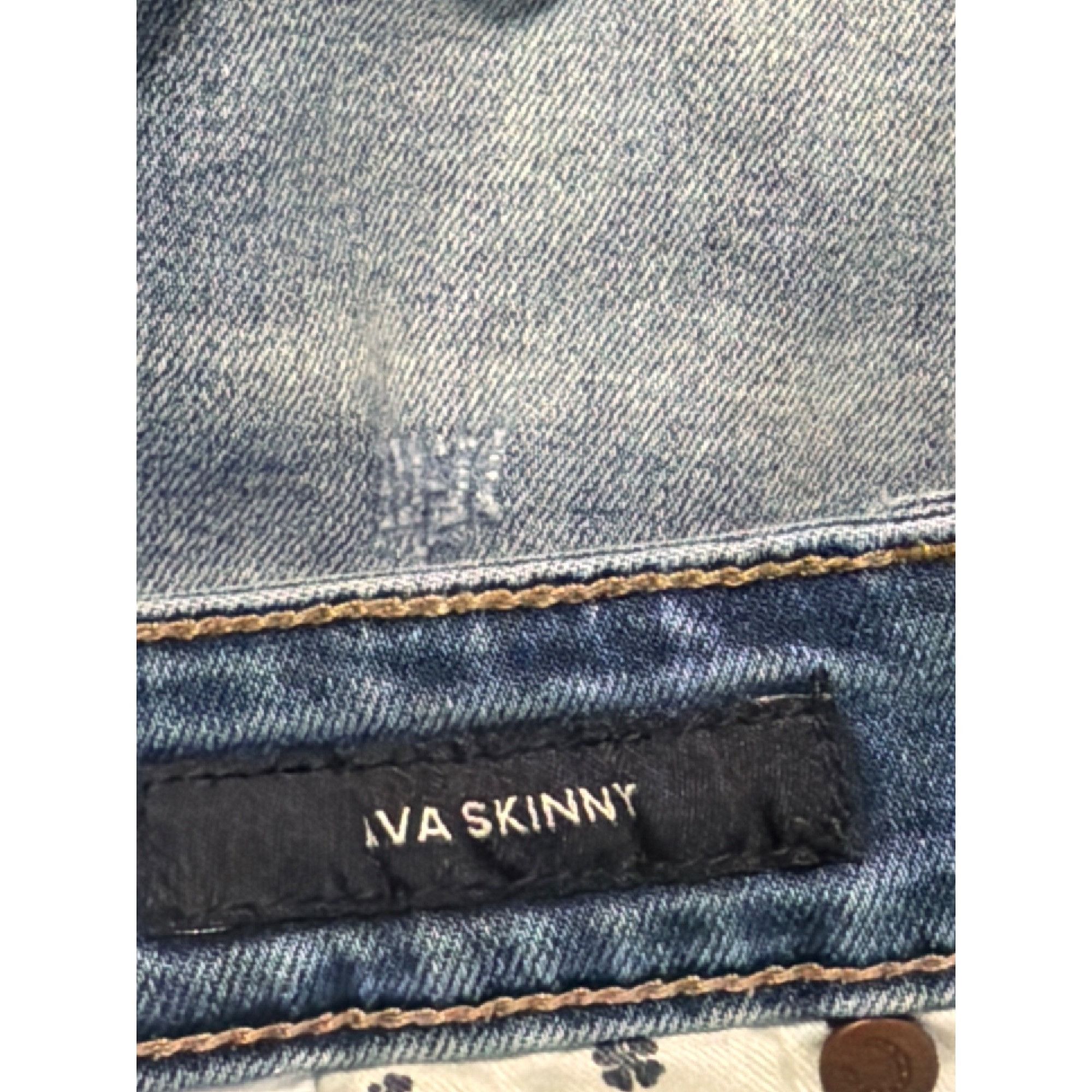 Lucky Brand Lucky Brand Ava Skinny Distressed Blue Jeans Denim Frayed He Size 28" / US 6 / IT 42 - 6 Thumbnail