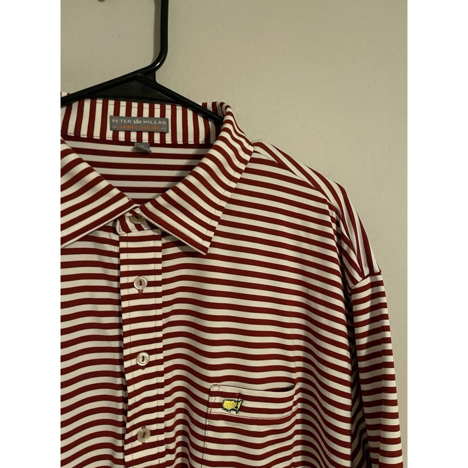 Peter Millar Masters Augusta National Peter Millar Golf Polo Shirt Red Striped Men's XL Size US XL / EU 56 / 4 - 2 Thumbnail