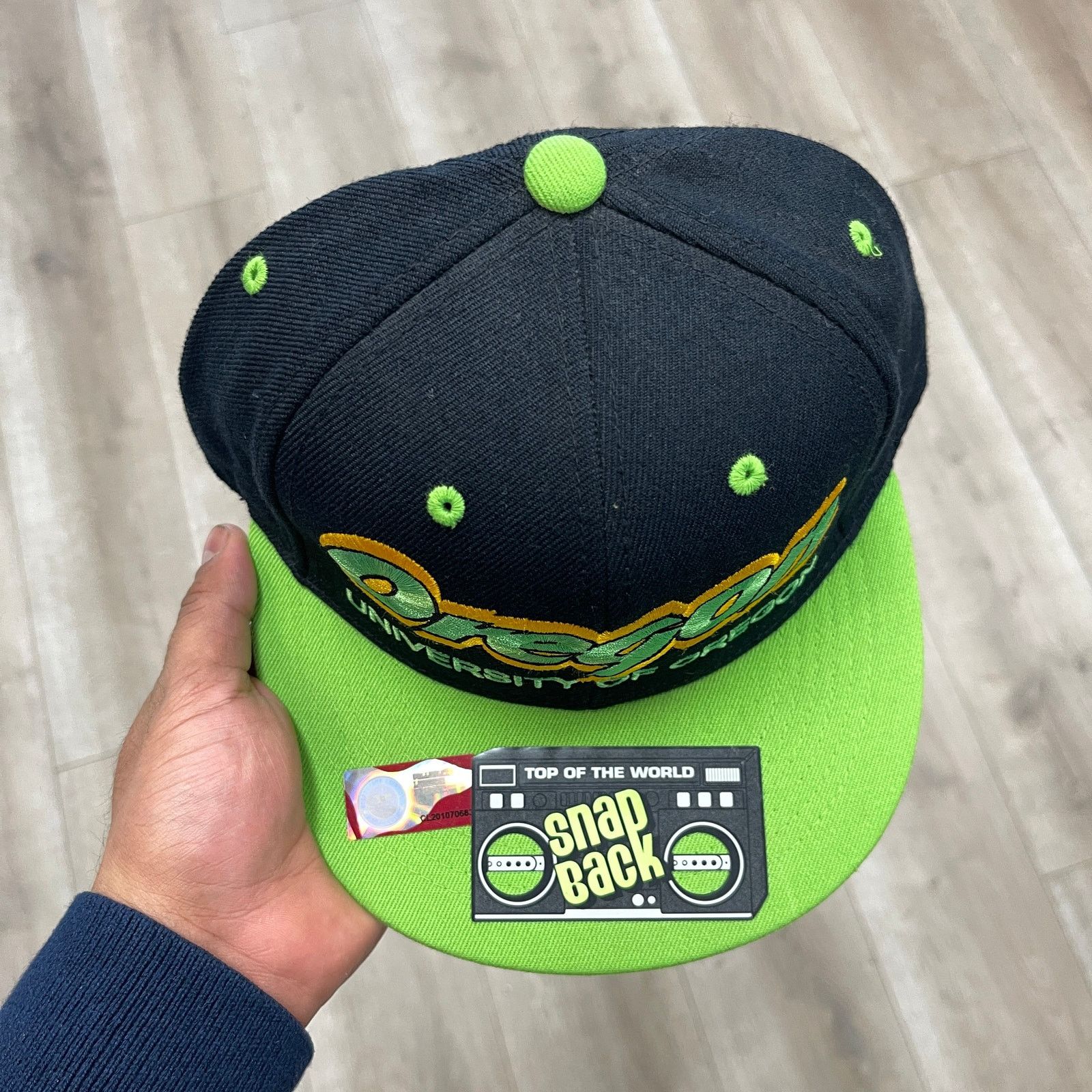 New Era Oregon Ducks Zephyr Hat Cap Snapback Neon Green NCAA College Size ONE SIZE - 5 Thumbnail