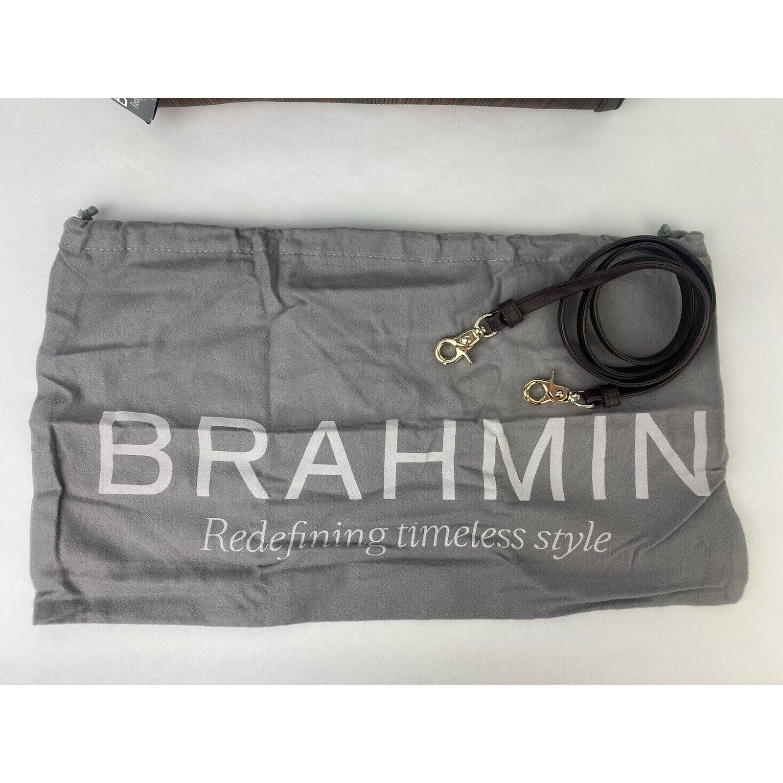 BRAHMIN NWT Brahmin Lenox Brown Balsa Textured Leather Clutch Purse Size ONE SIZE - 2 Thumbnail