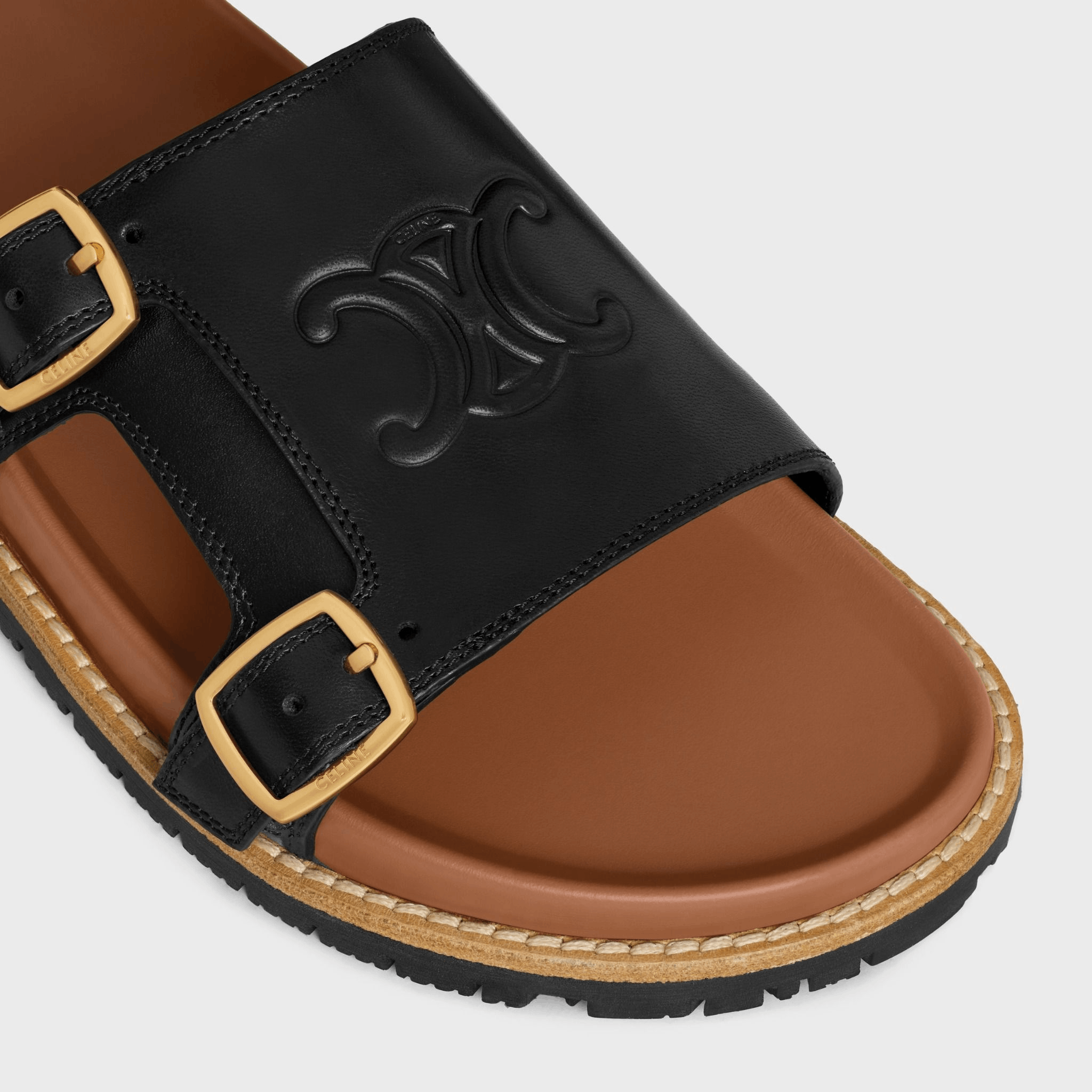 Celine o1bcso1str0625 359743644C Sandals in Black Size US 10 / IT 40 - 3 Thumbnail