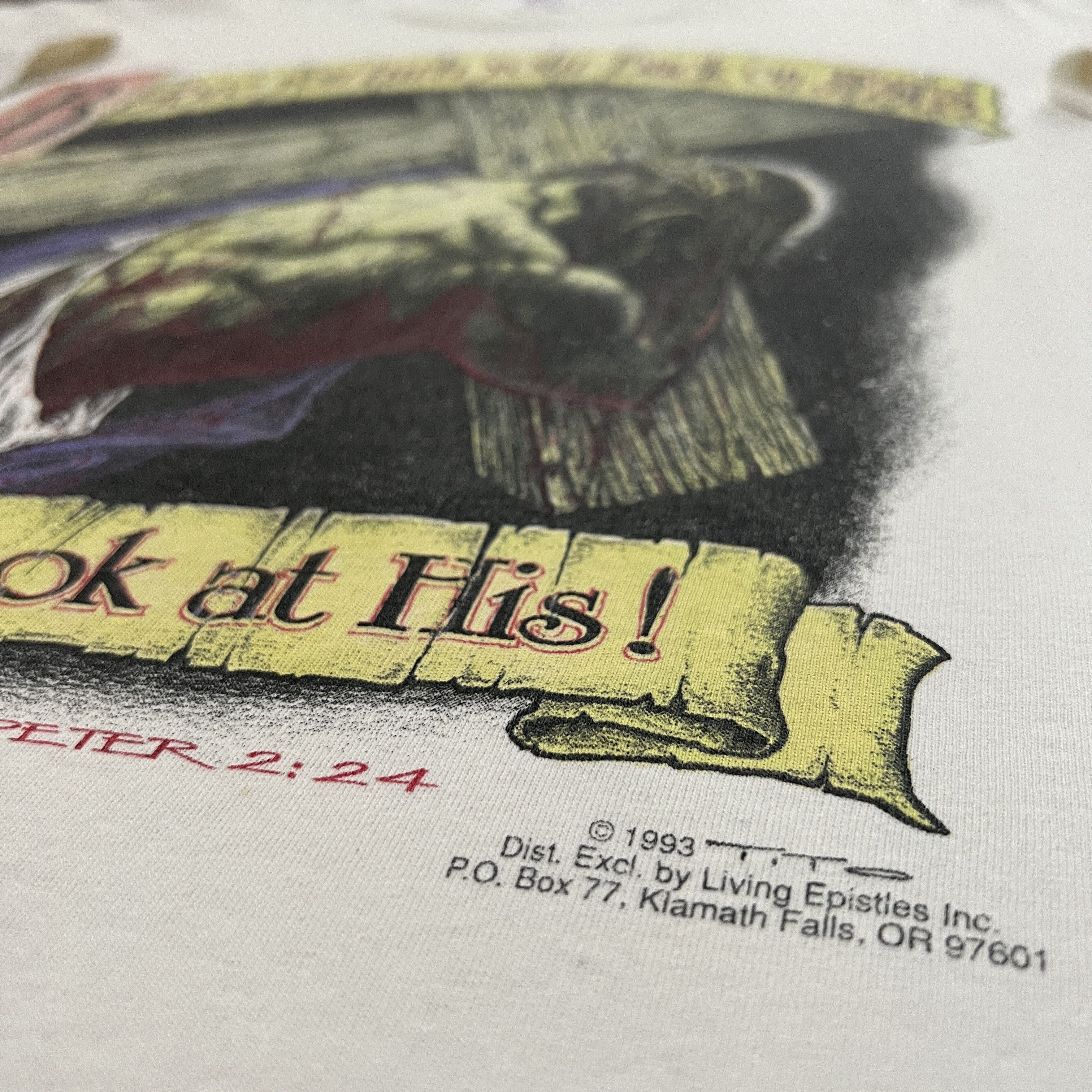 Vintage Vintage 90s Before You Turn Your Back On Jesus God Tee XL Size US XL / EU 56 / 4 - 3 Thumbnail
