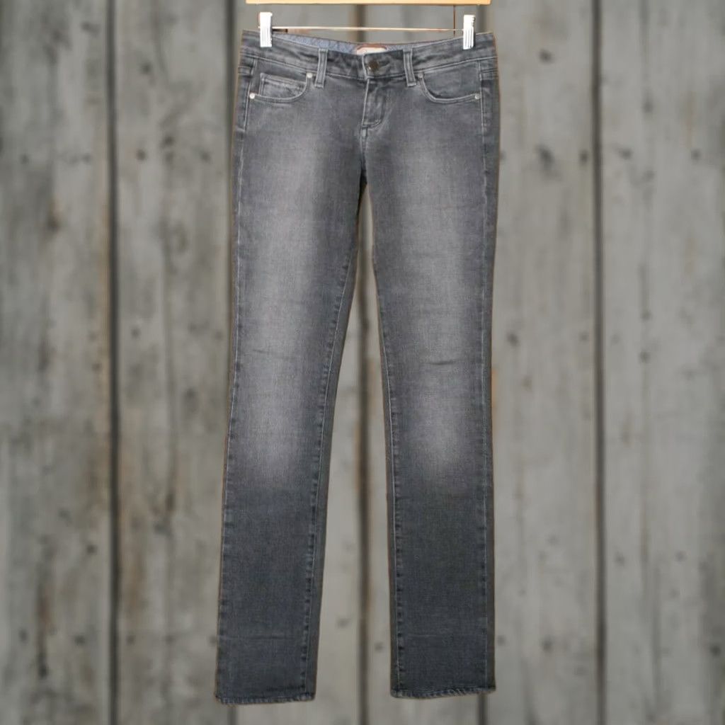 Paige PAIGE Gray Denim Skinny Jeans Sz. 26 Stretch Straight Leg 28x32 Women Slim Low Rise Inseam 32 PaGe Blue Heights Jeans Womens Skinny Denim Sz. 26 Gray Size 26" / US 2 / IT 38 - 1 Thumbnail