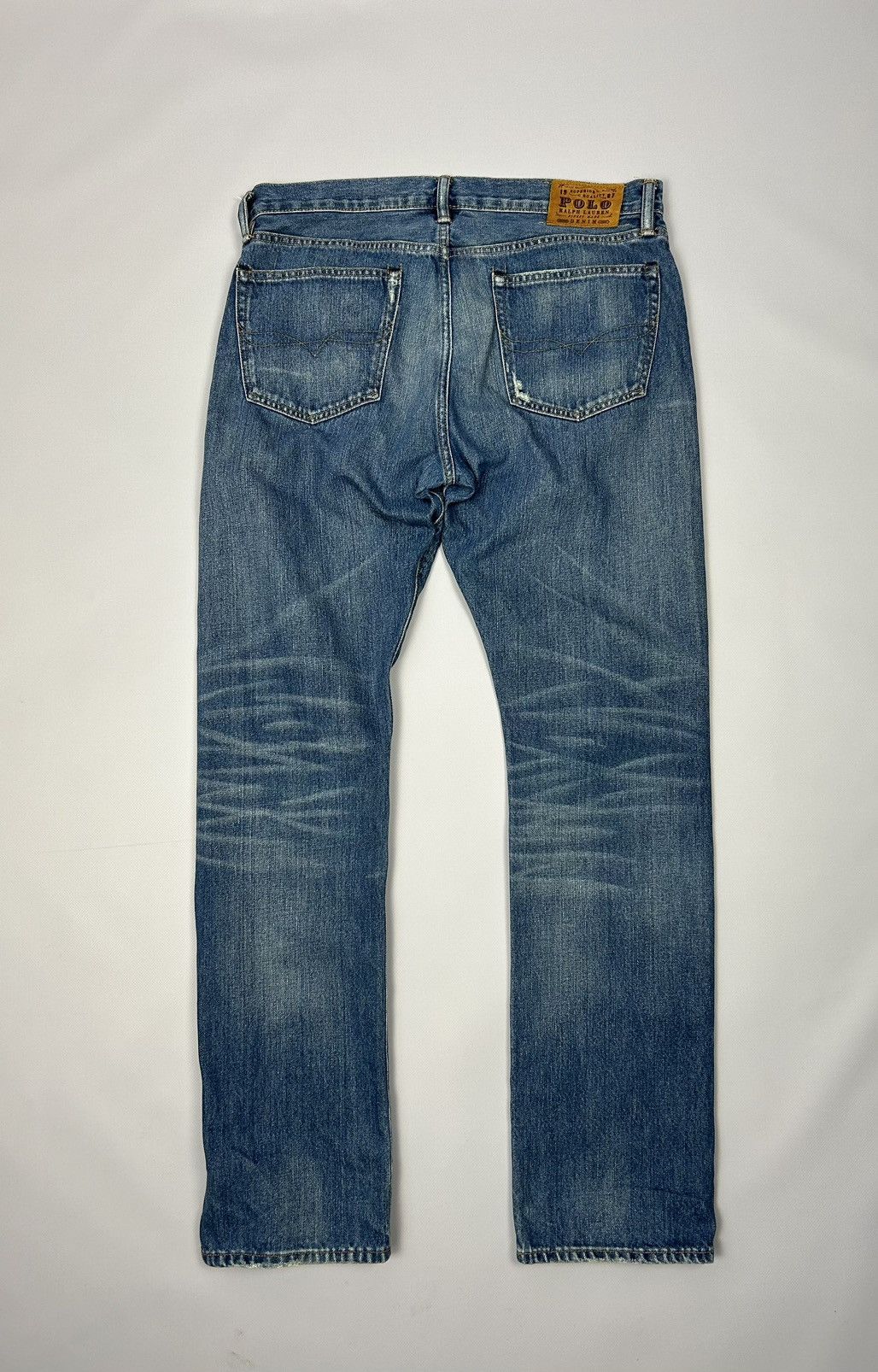 Polo Ralph Lauren × Ralph Lauren × Vintage Polo Ralph Lauren Slim Fit Blue Jeans Wash Stratford Jeans Size US 34 / EU 50 - 11 Thumbnail