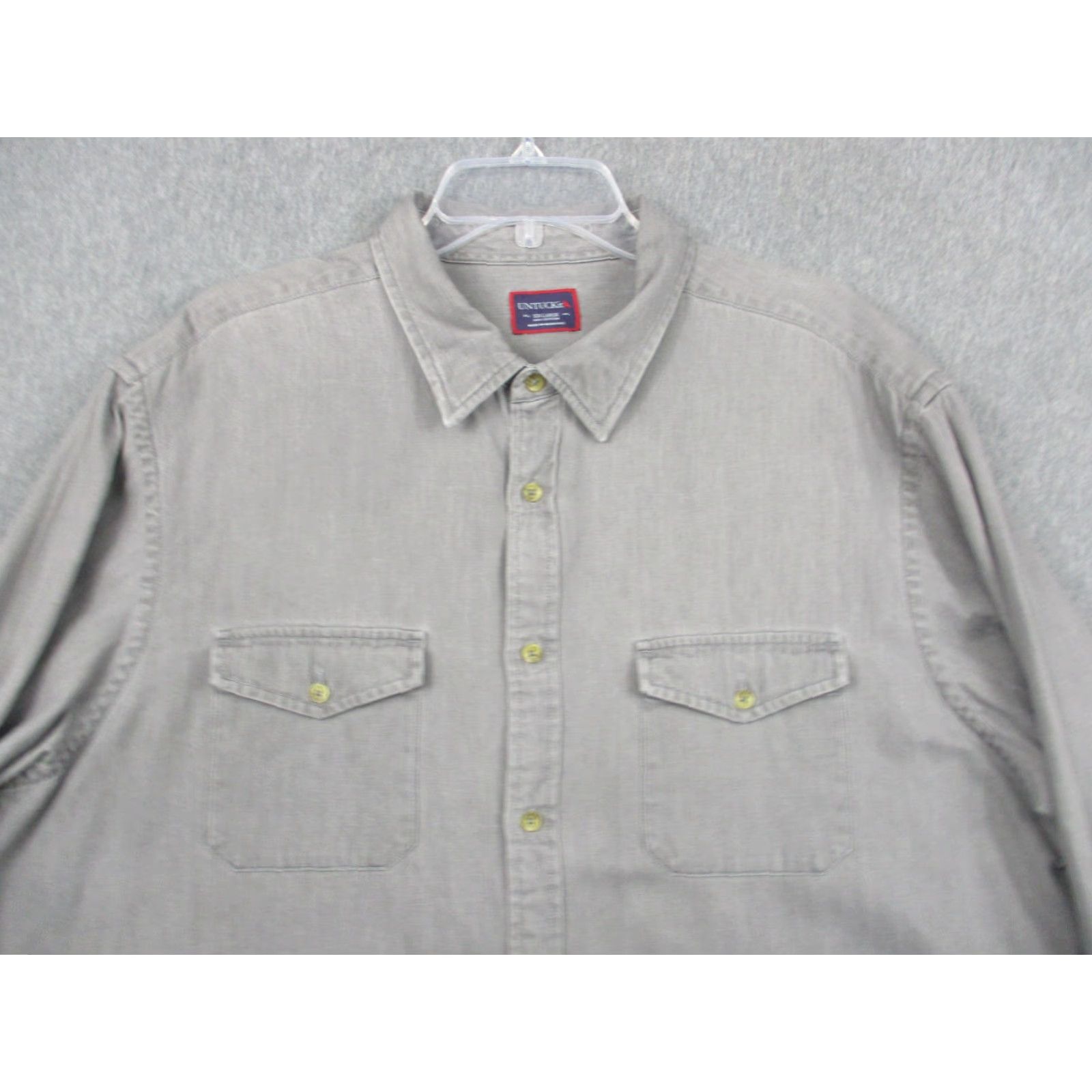UNTUCKit UNTUCKit Shirt Mens 2XL Gray Button Up Long Sleeve Western Pockets Fall 2018 Size US XXL / EU 58 / 5 - 5 Thumbnail