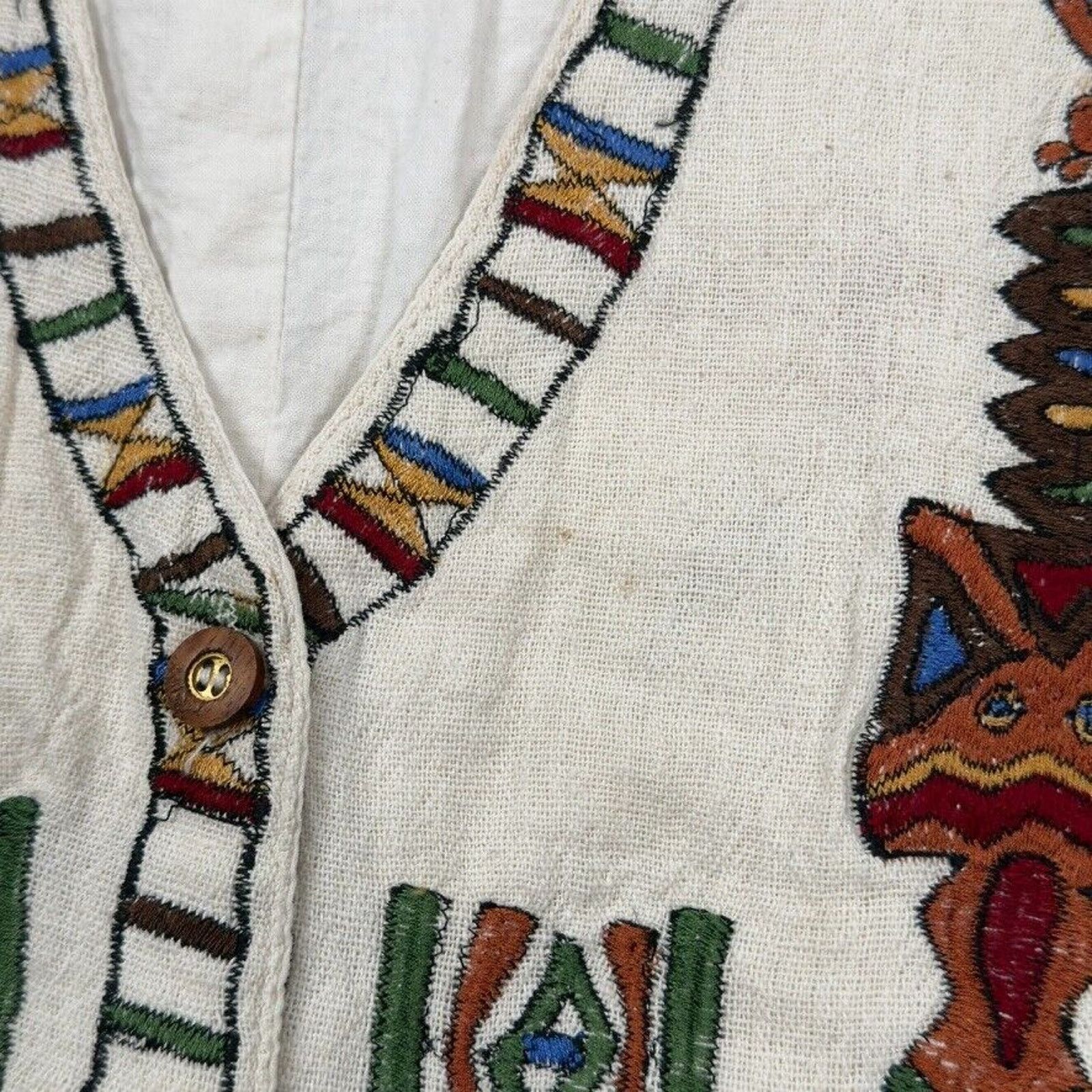 Vintage Vintage AGAPO Embroidered Vest Size M / US 6-8 / IT 42-44 - 4 Thumbnail
