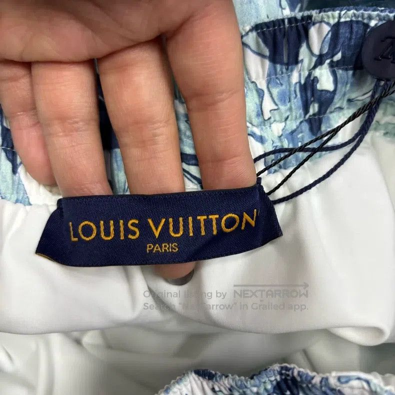 Louis Vuitton Louis Vuitton size m Blue midi seagrass print elasticated w Size US 28 / EU 44 - 2 Thumbnail